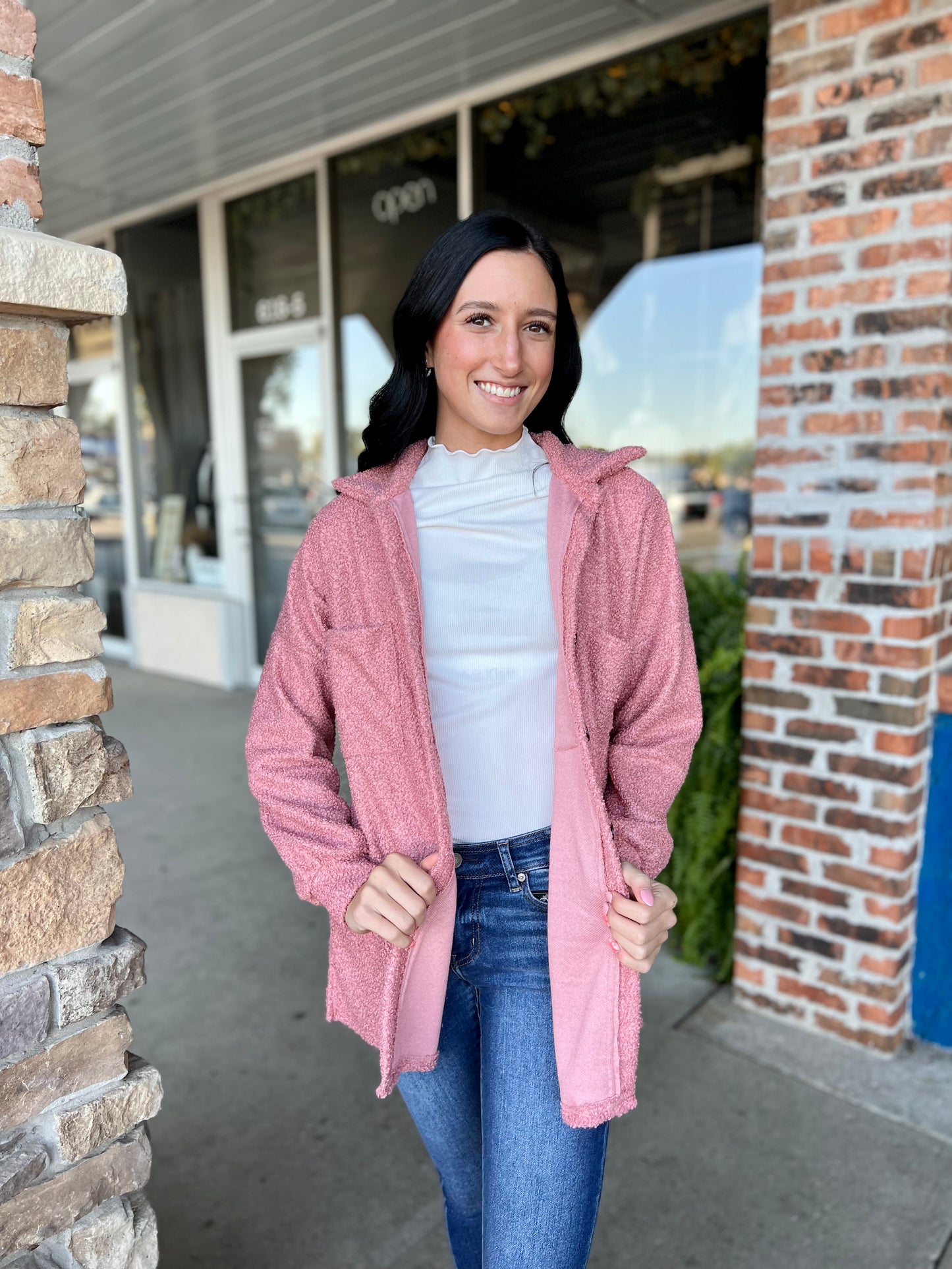Mauve Solid Shacket