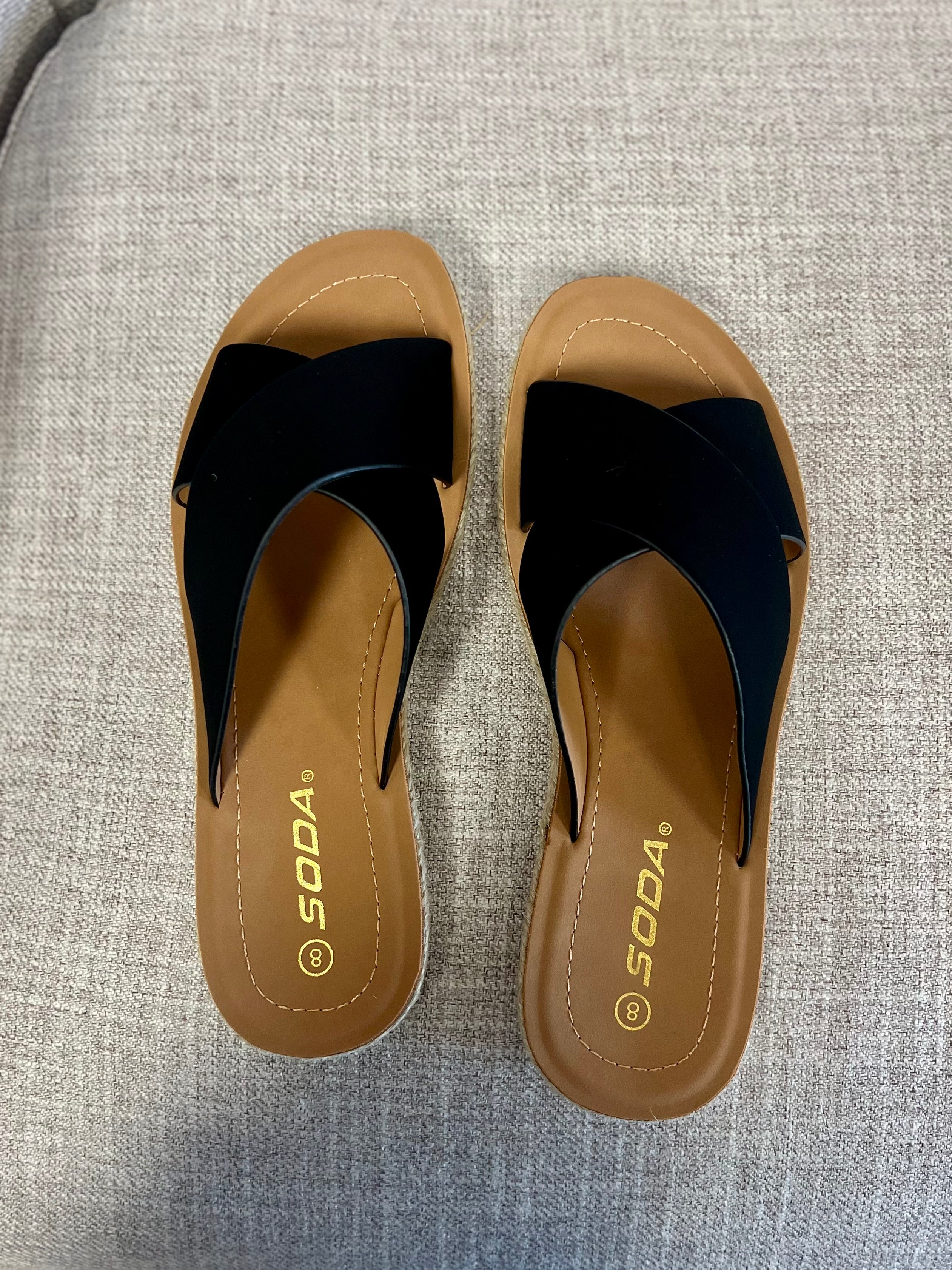 Black Crossover Sandal - FINAL SALE