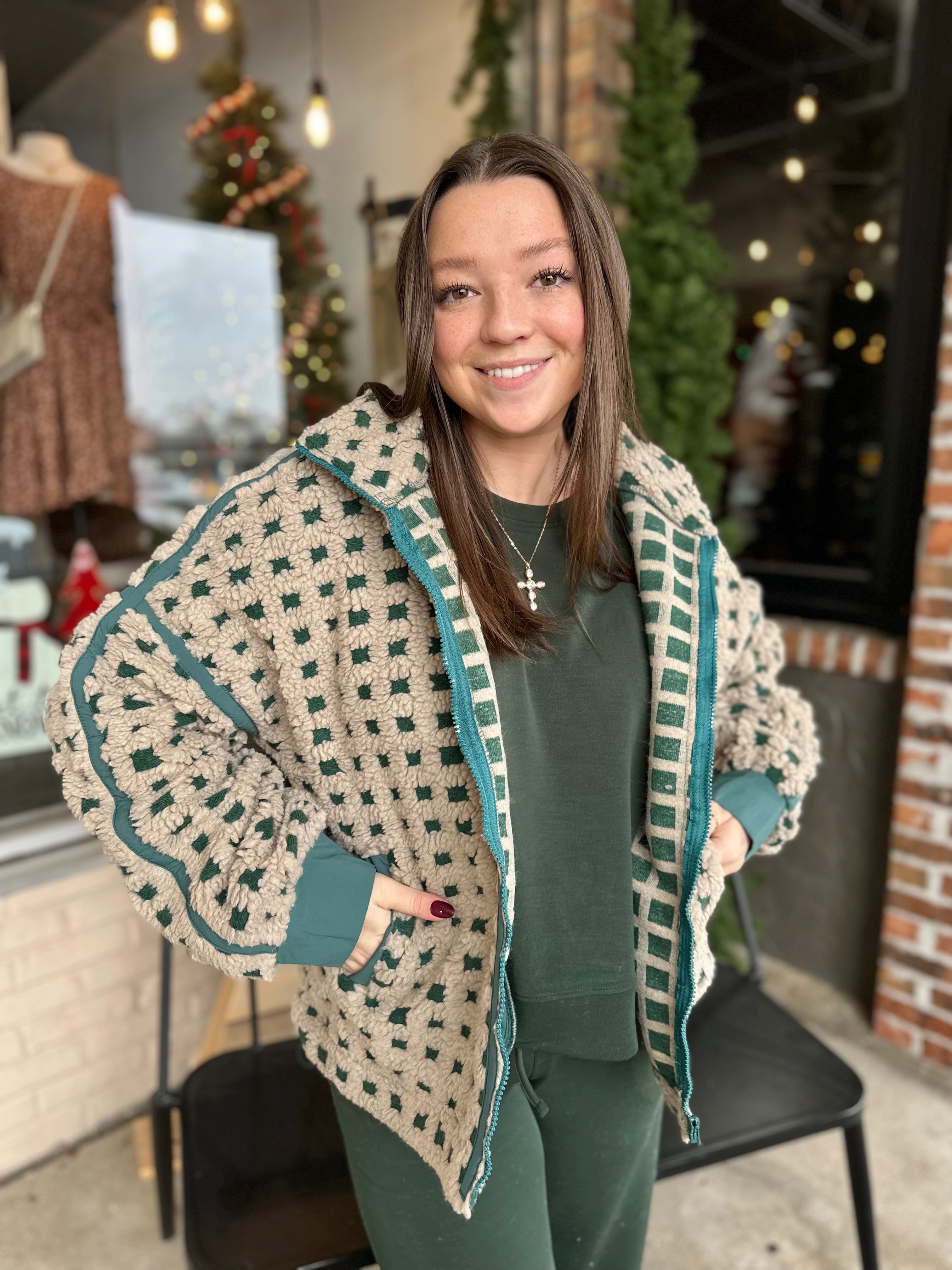 Checker Fleece Jacket