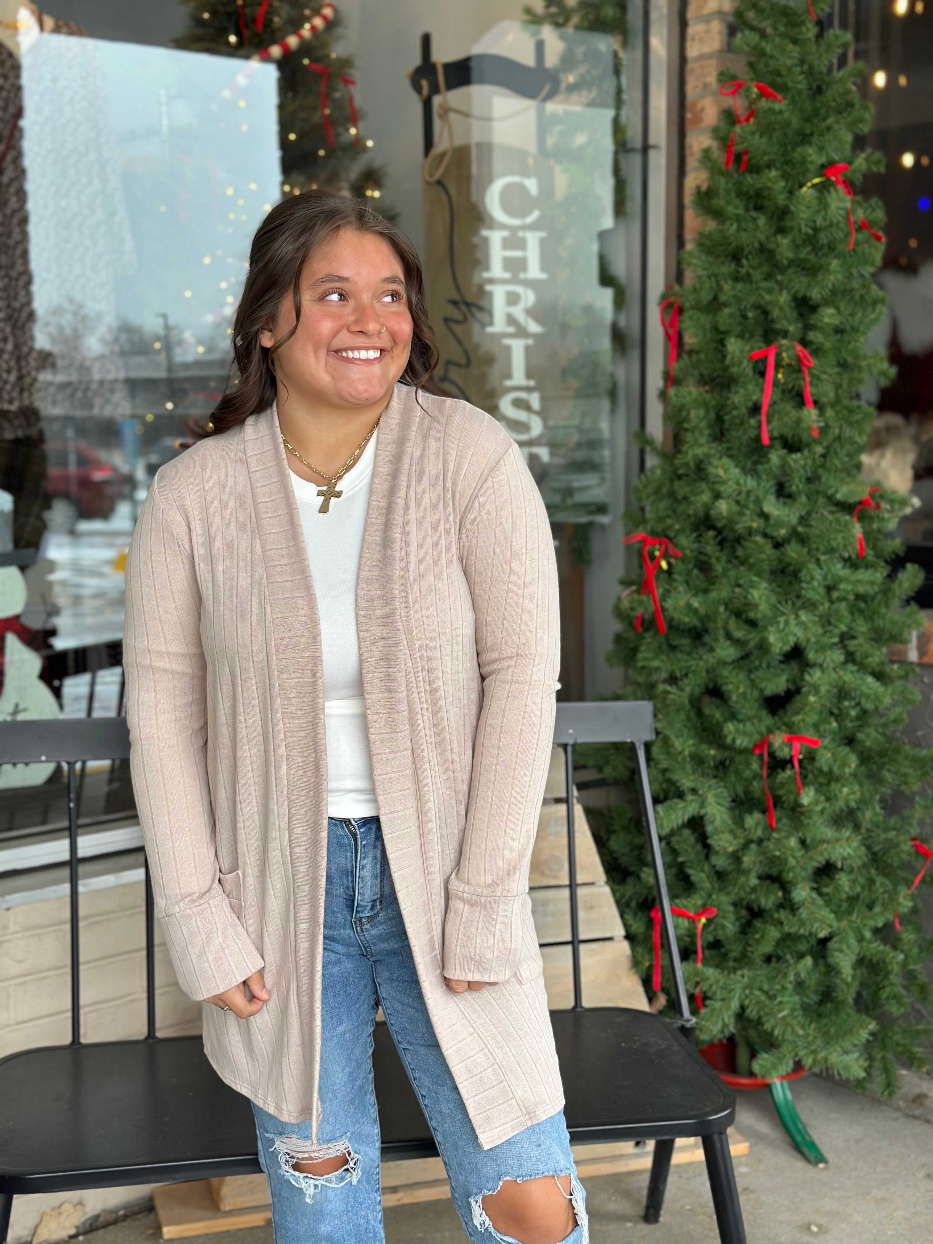 Mocha Loose Fit Cardi