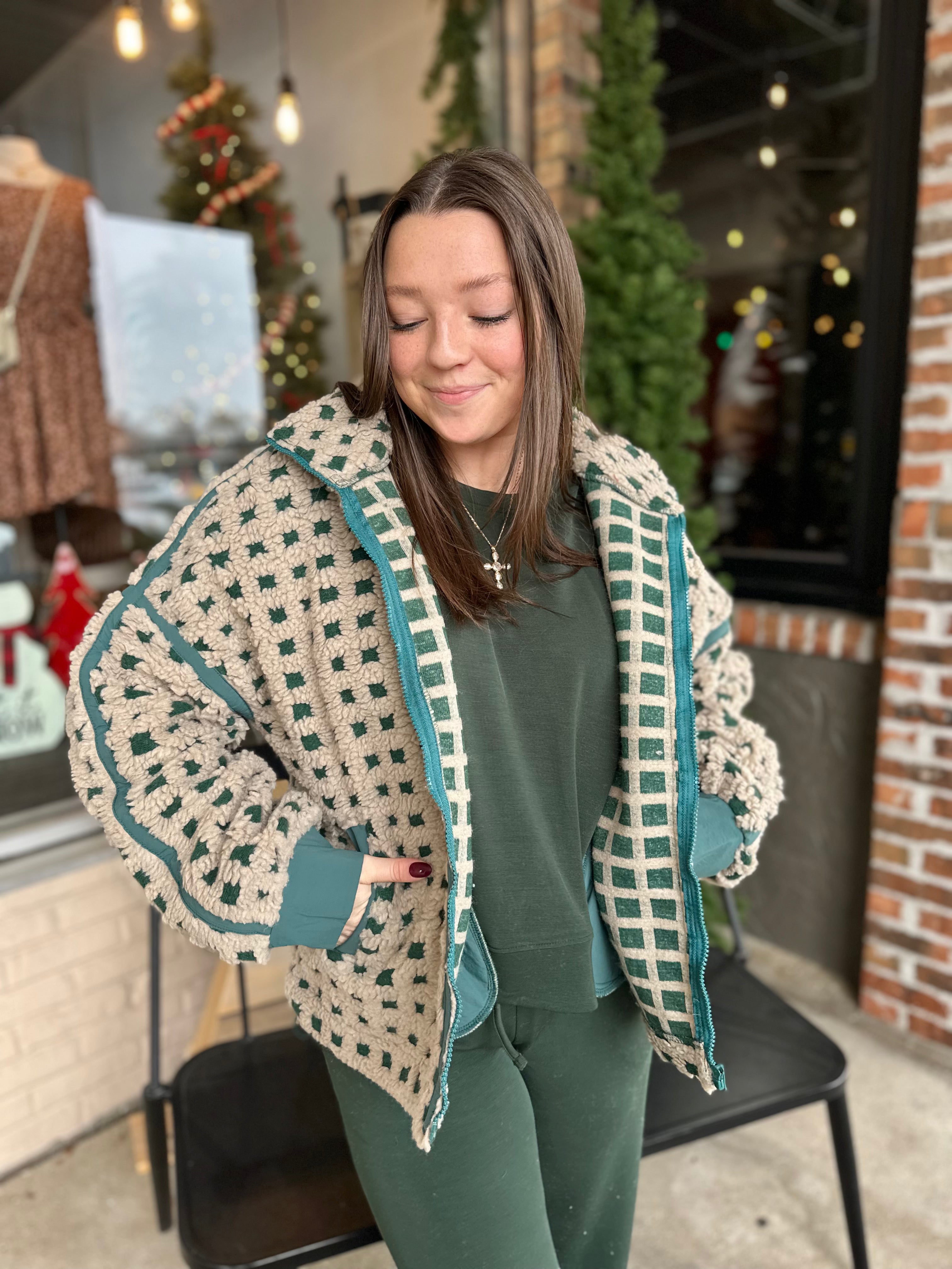 Checker Fleece Jacket