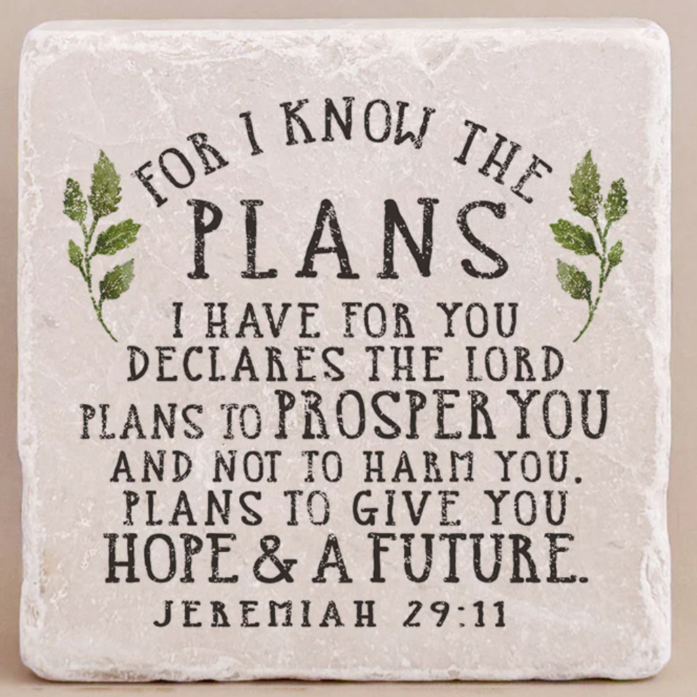 Small Block - Jeremiah 29:11 Leaves