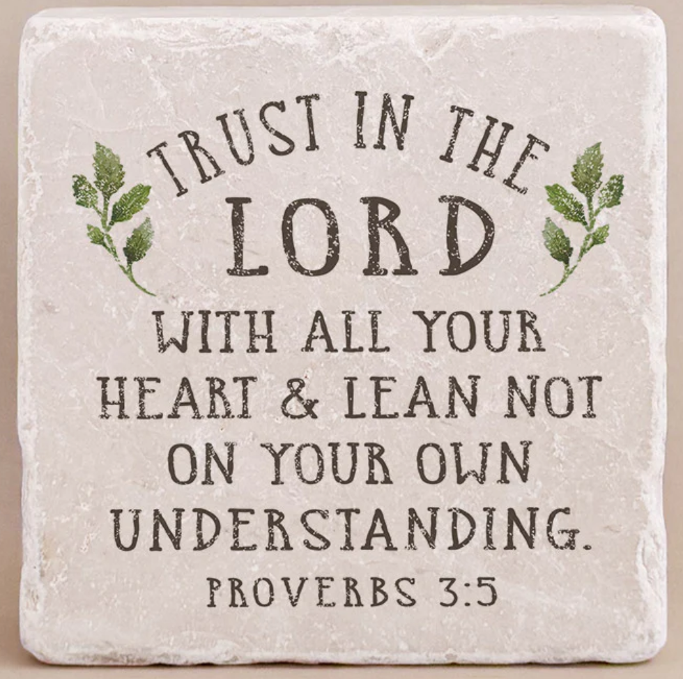 Small Block - Proverbs 3:5 Leaves