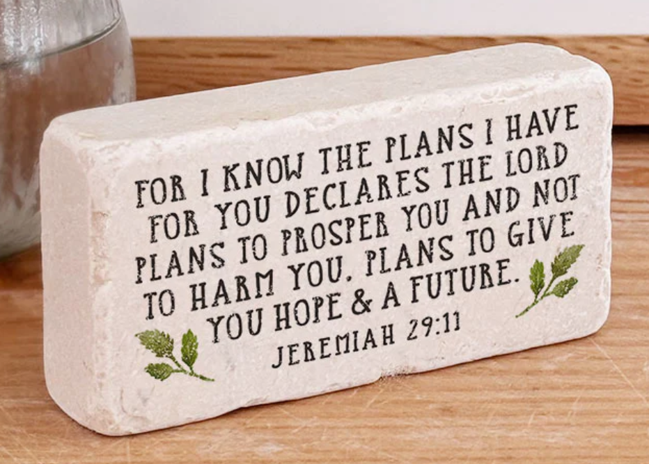 Half Block - Jeremiah 29:11 Leaves