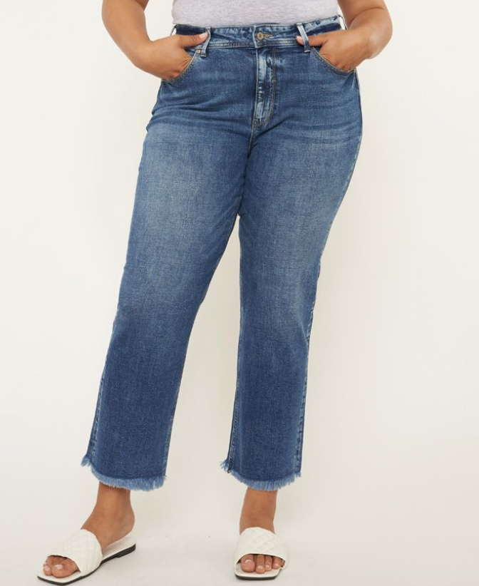 Plus High Rise Slim Straight
