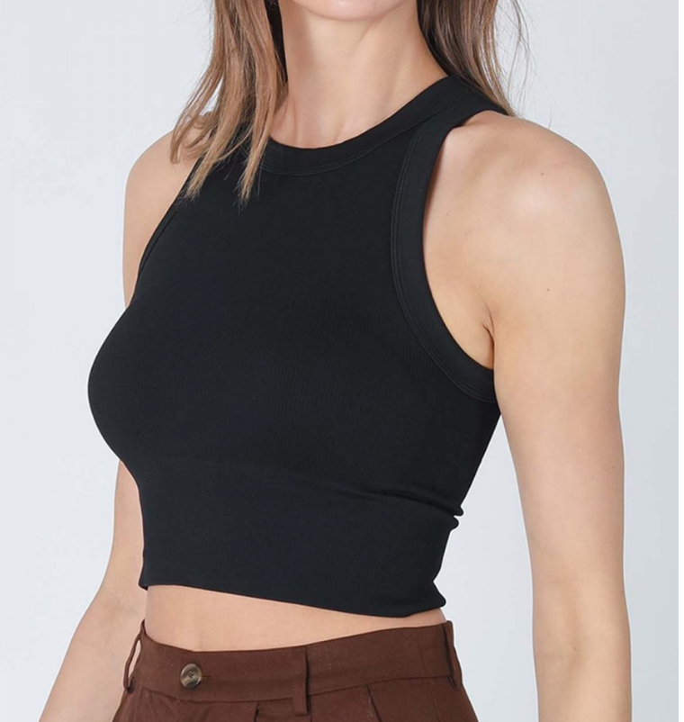 Ribbed Highneck Top
