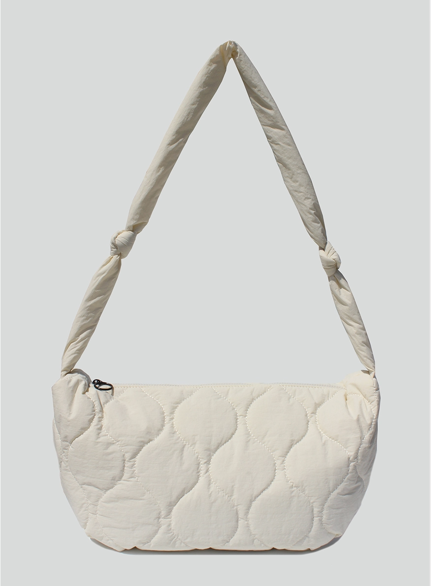 Ivory Quilted Crossbody