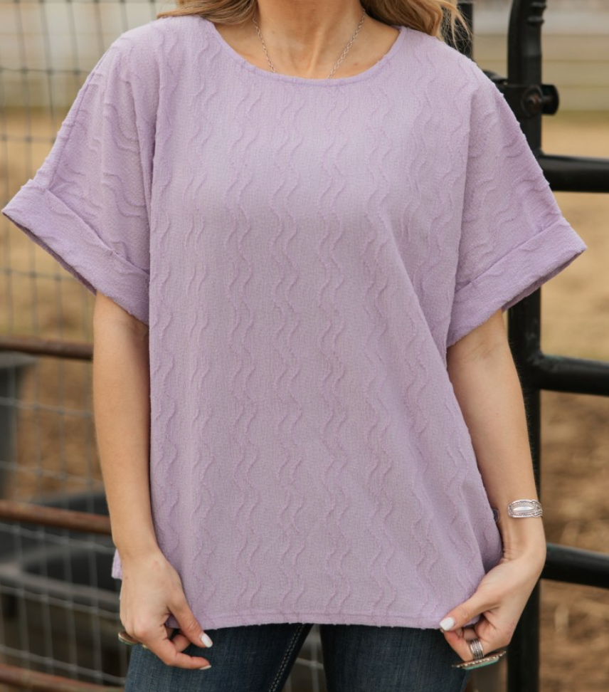 Lilac Wavy Top