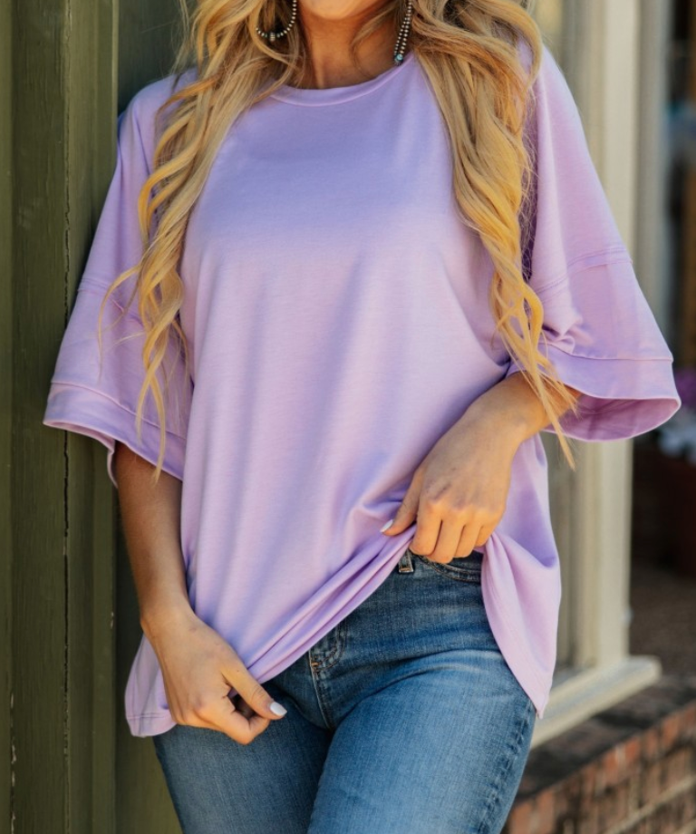 Lilac Boxy Tee - FINAL SALE