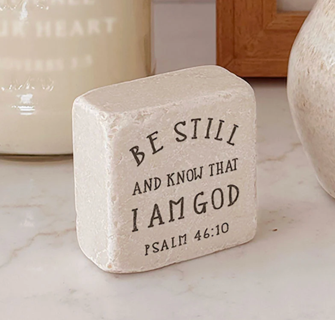 Small Block - Psalm 46:10 Natural