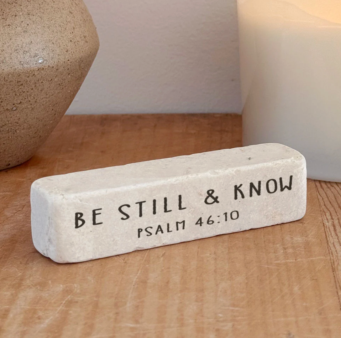 Quarter Block - Psalm 46:10 Natural