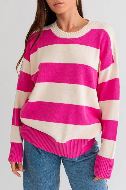 Pink Blocked Sweater - FINAL SALE