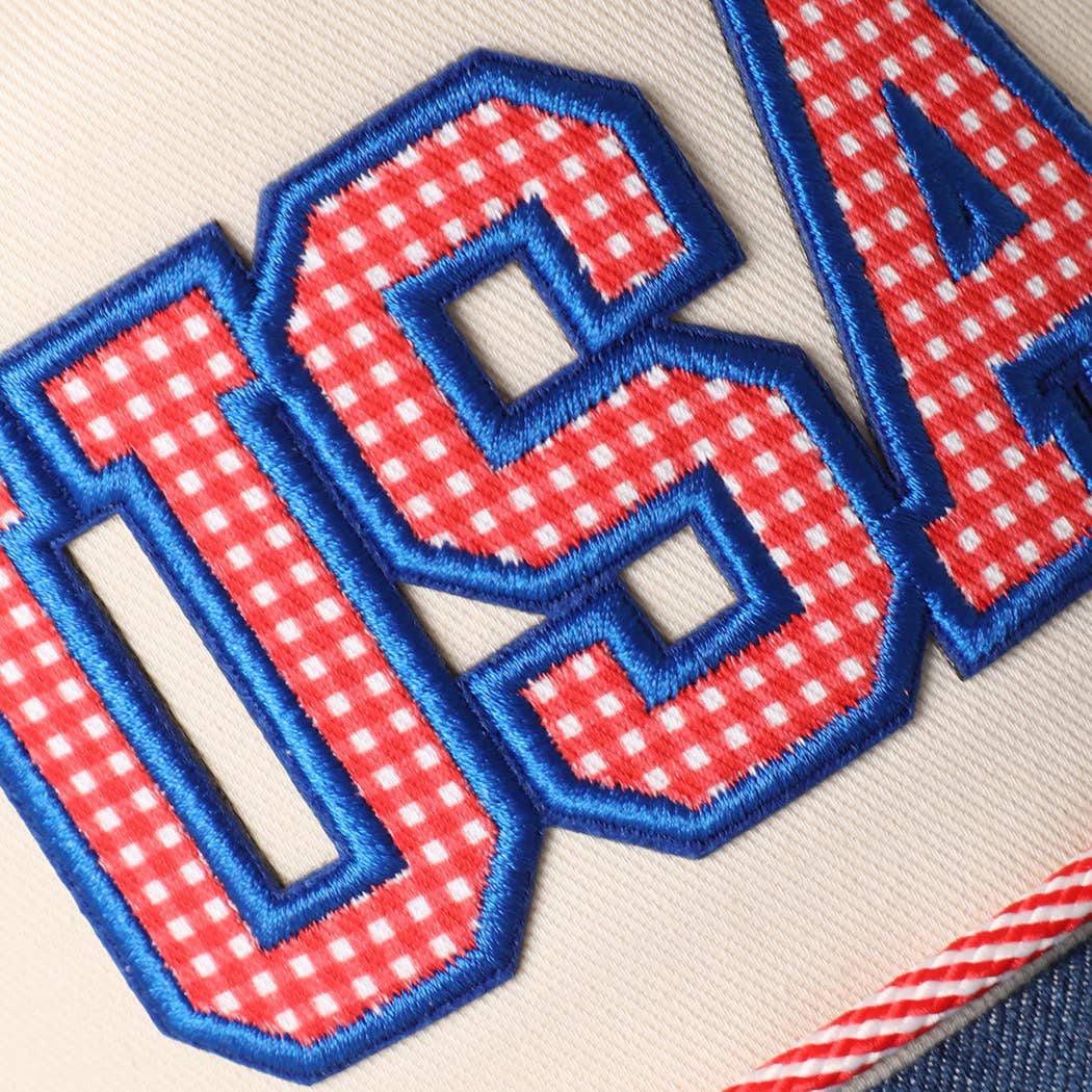 USA Gingham Trucker Hat