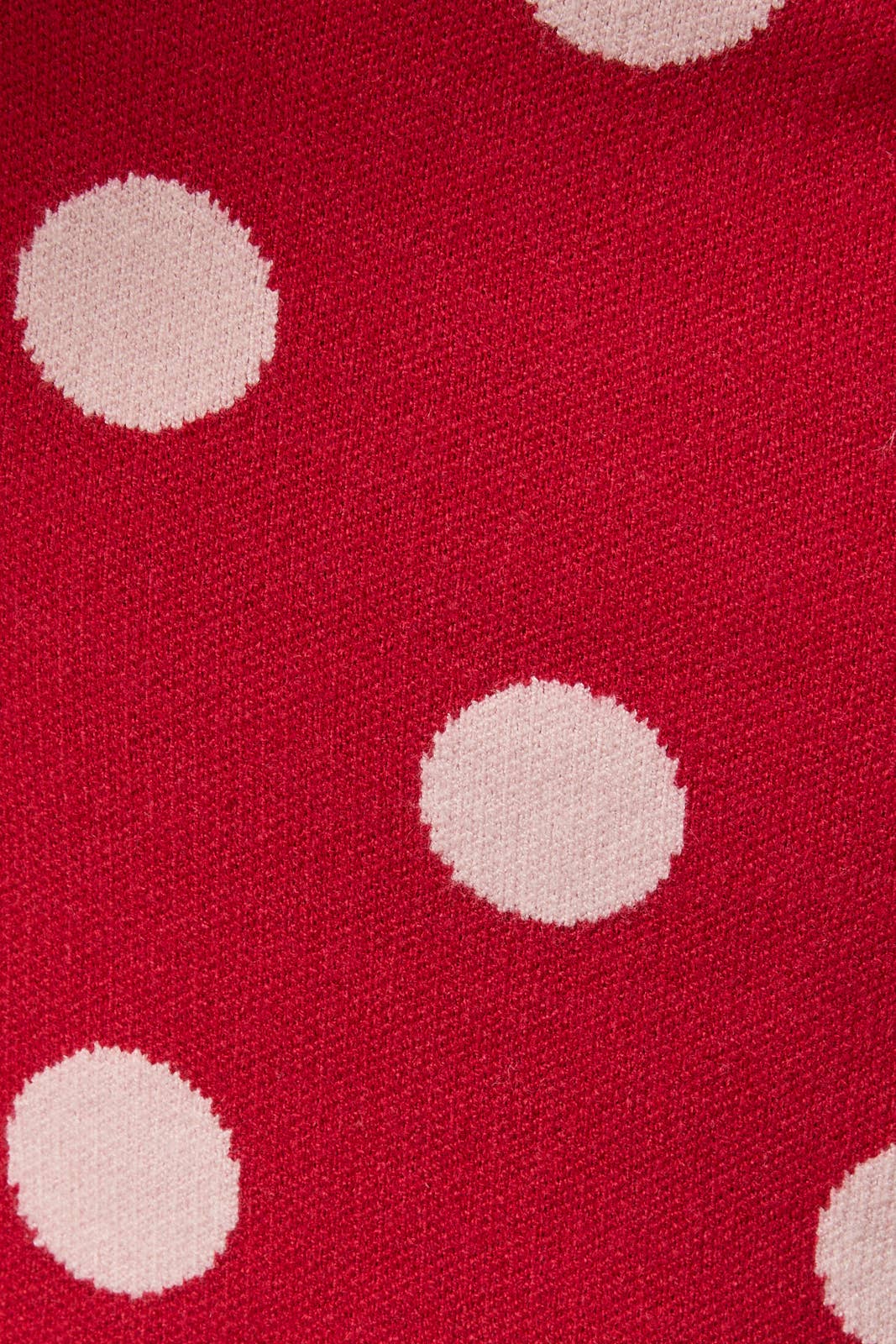 Red Polka Dot Sweater Top