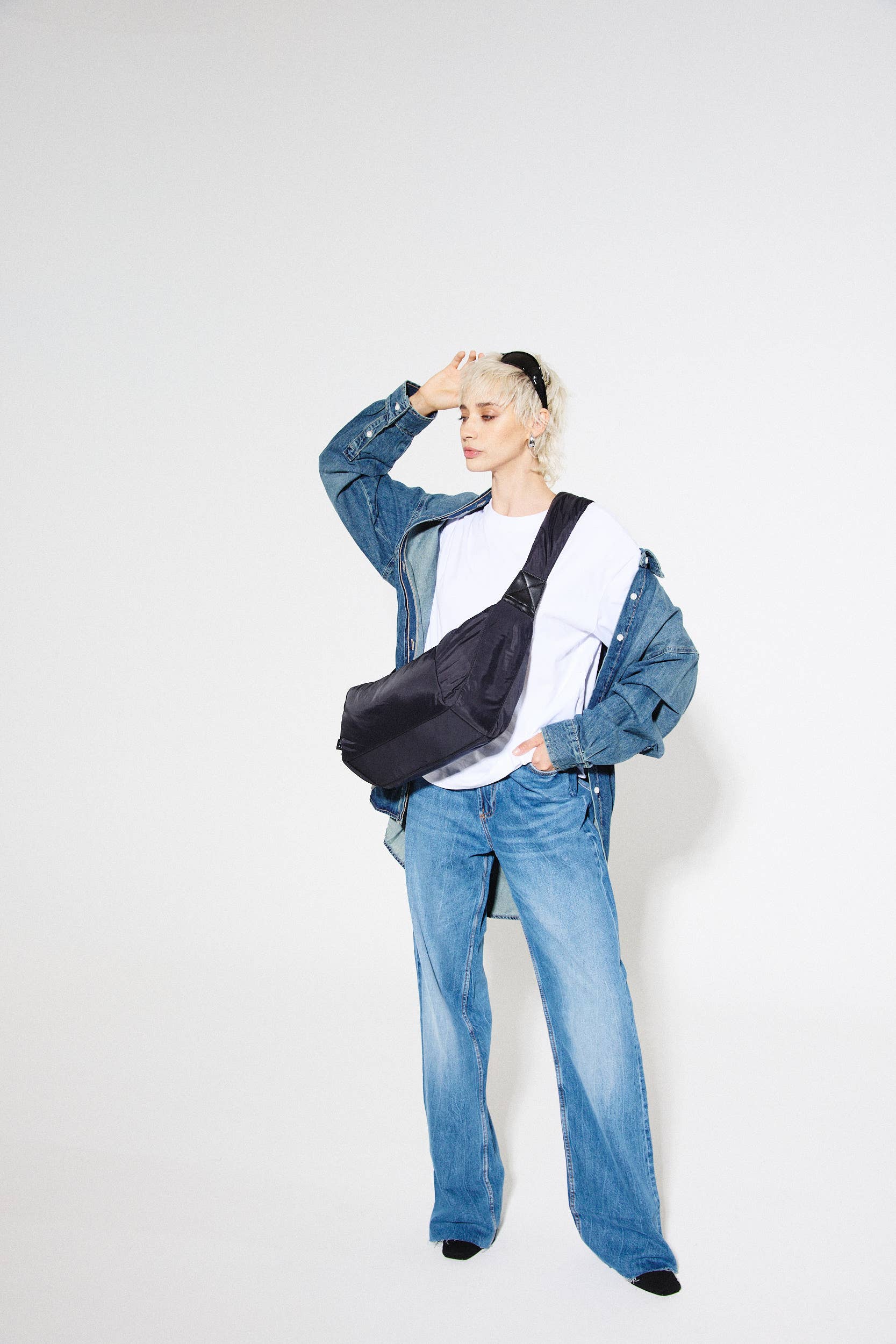 White Puffer Sling Crossbody Bag - FINAL SALE