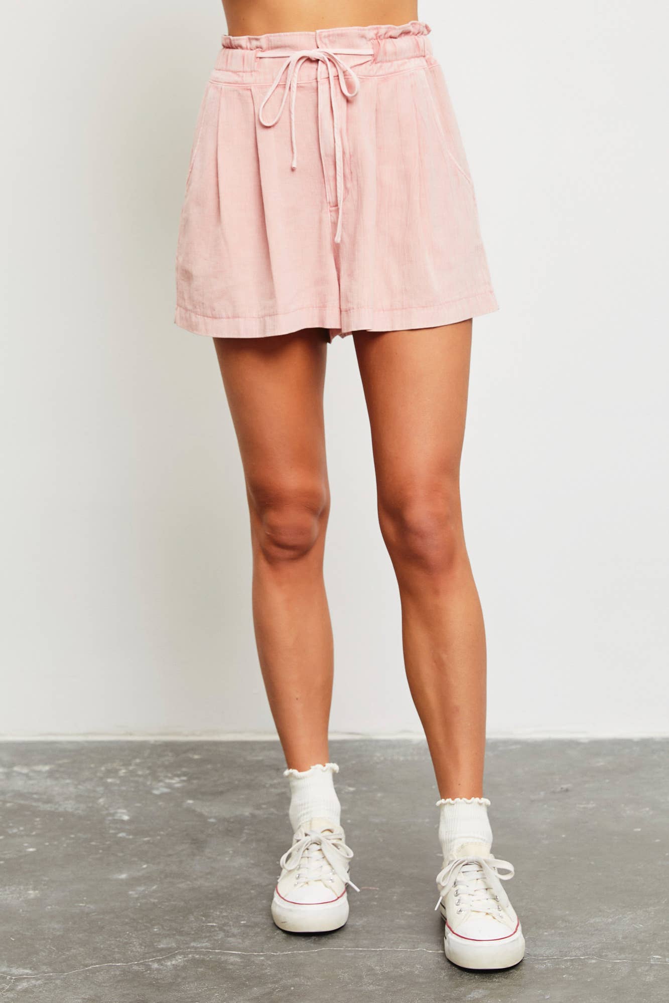 Soft Pink Drawstring Shorts - FINAL SALE