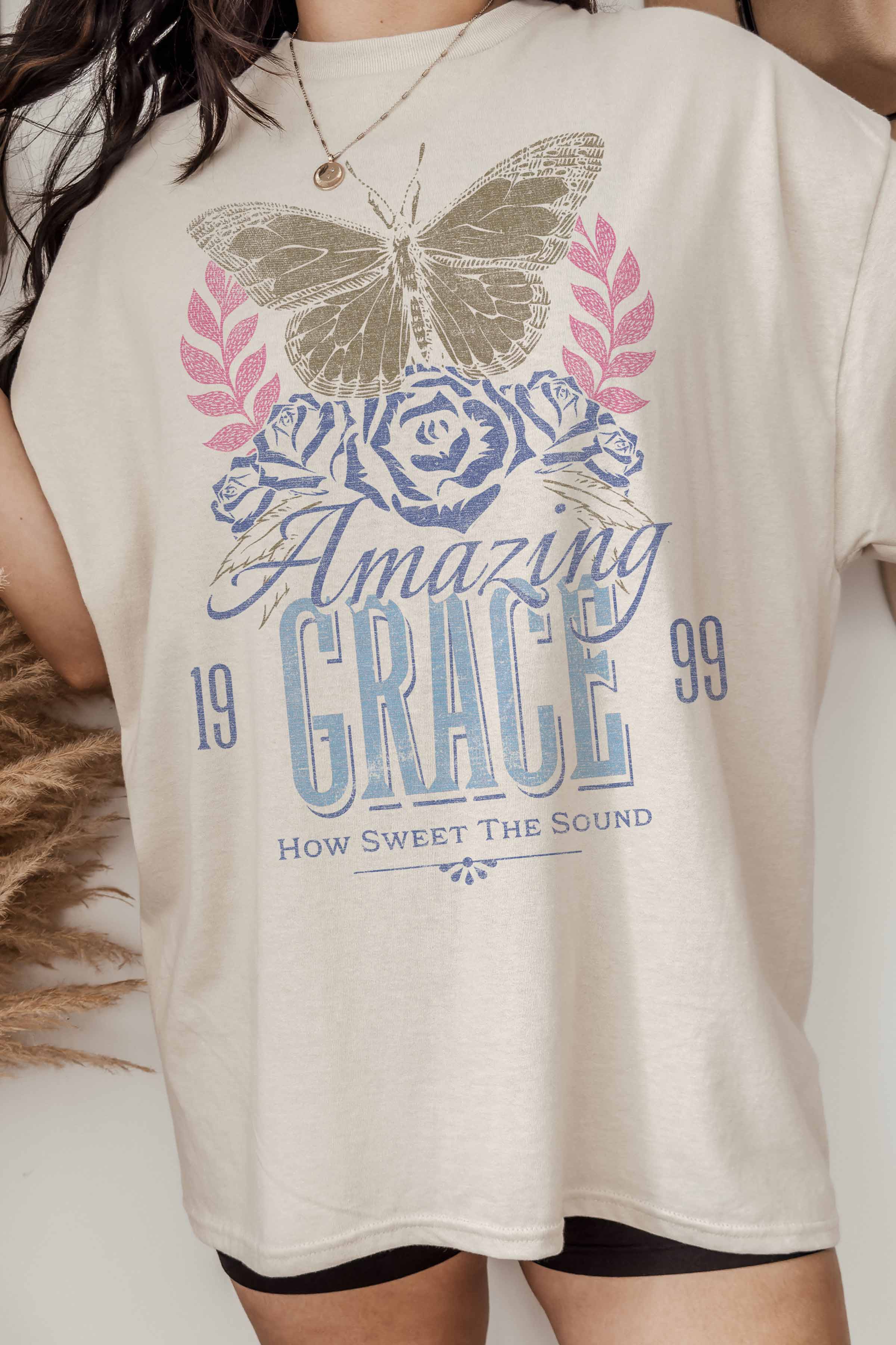 AMAZING GRACE 1999 OVERSIZED GRAPHIC TEE