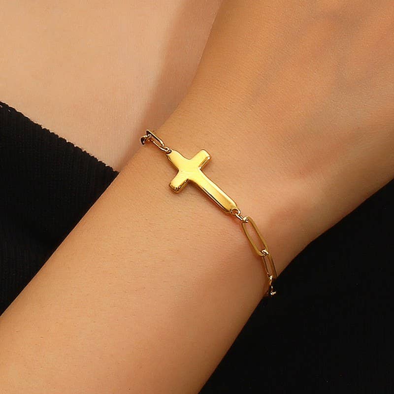 CROSS BRACELET | tarnish-free