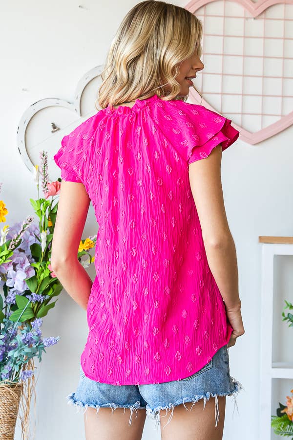 White Ruffle Tie Blouse - FINAL SALE