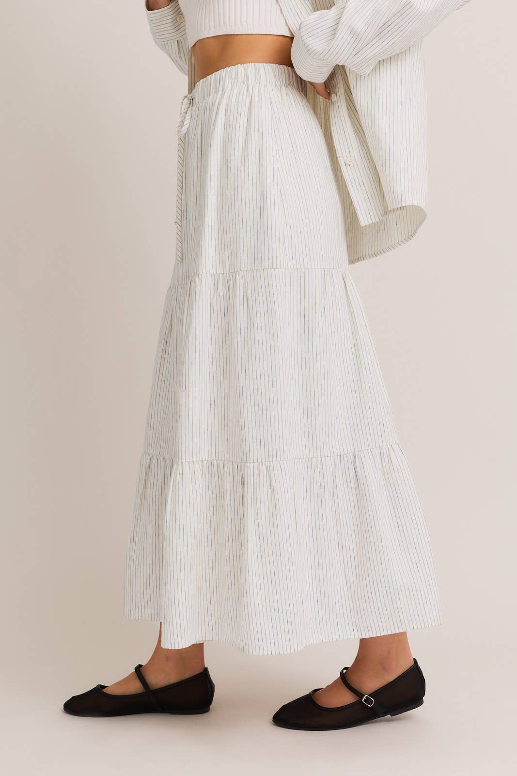 Blue and White Stripe Skirt - FINAL SALE