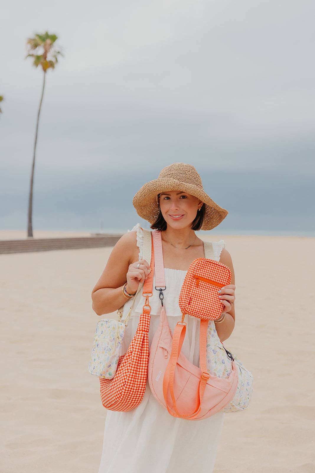Peach Crescent bag