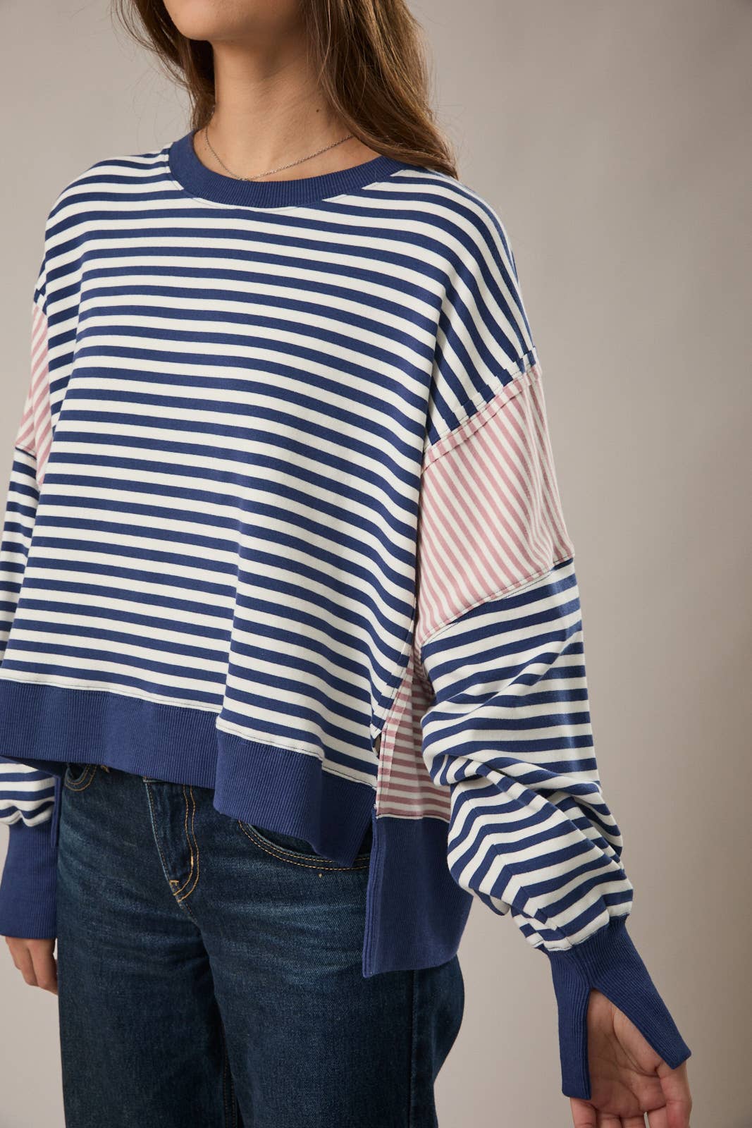 Navy Striped Sweatshirt - FINAL SALE