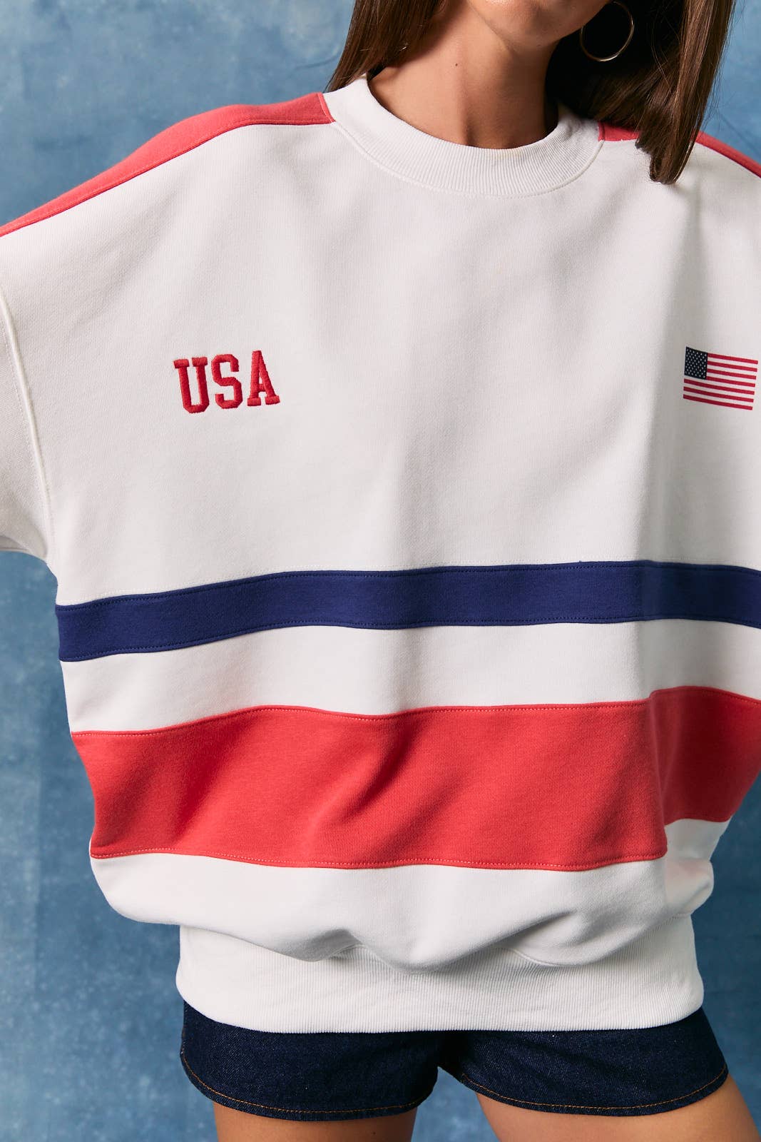 USA Color Block Sweatshirt - FINAL SALE