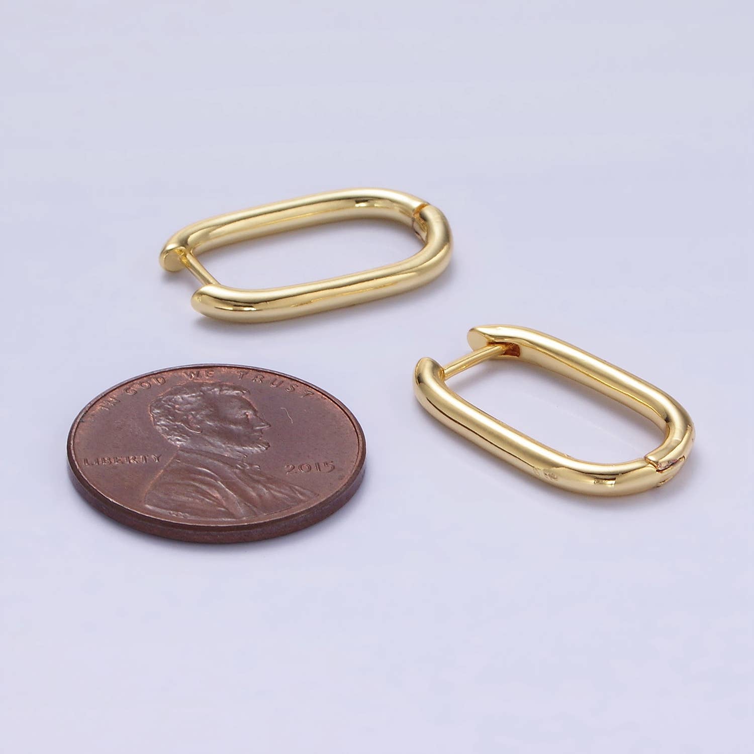 Gold Filled Minimalist Oblong Hoop Earrings