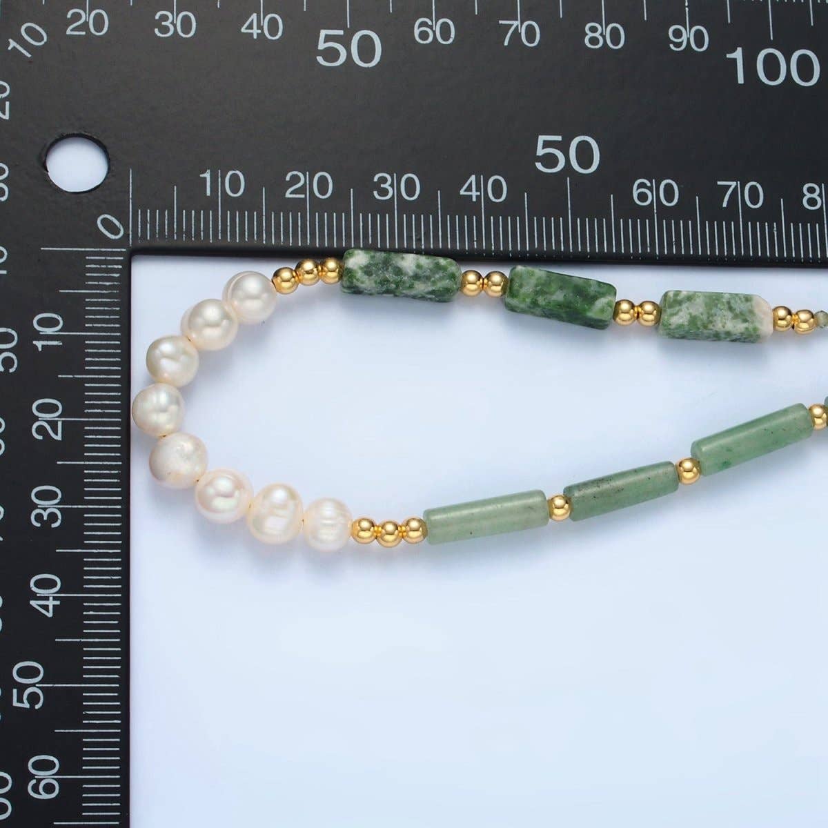 Green Jade Bead Necklace