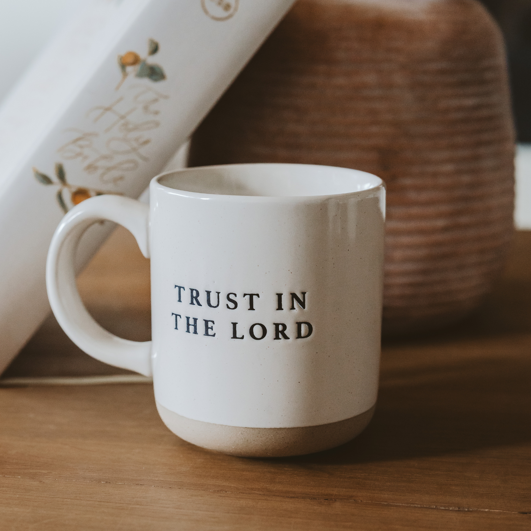 Trust In The Lord Stoneware Coffee Mug