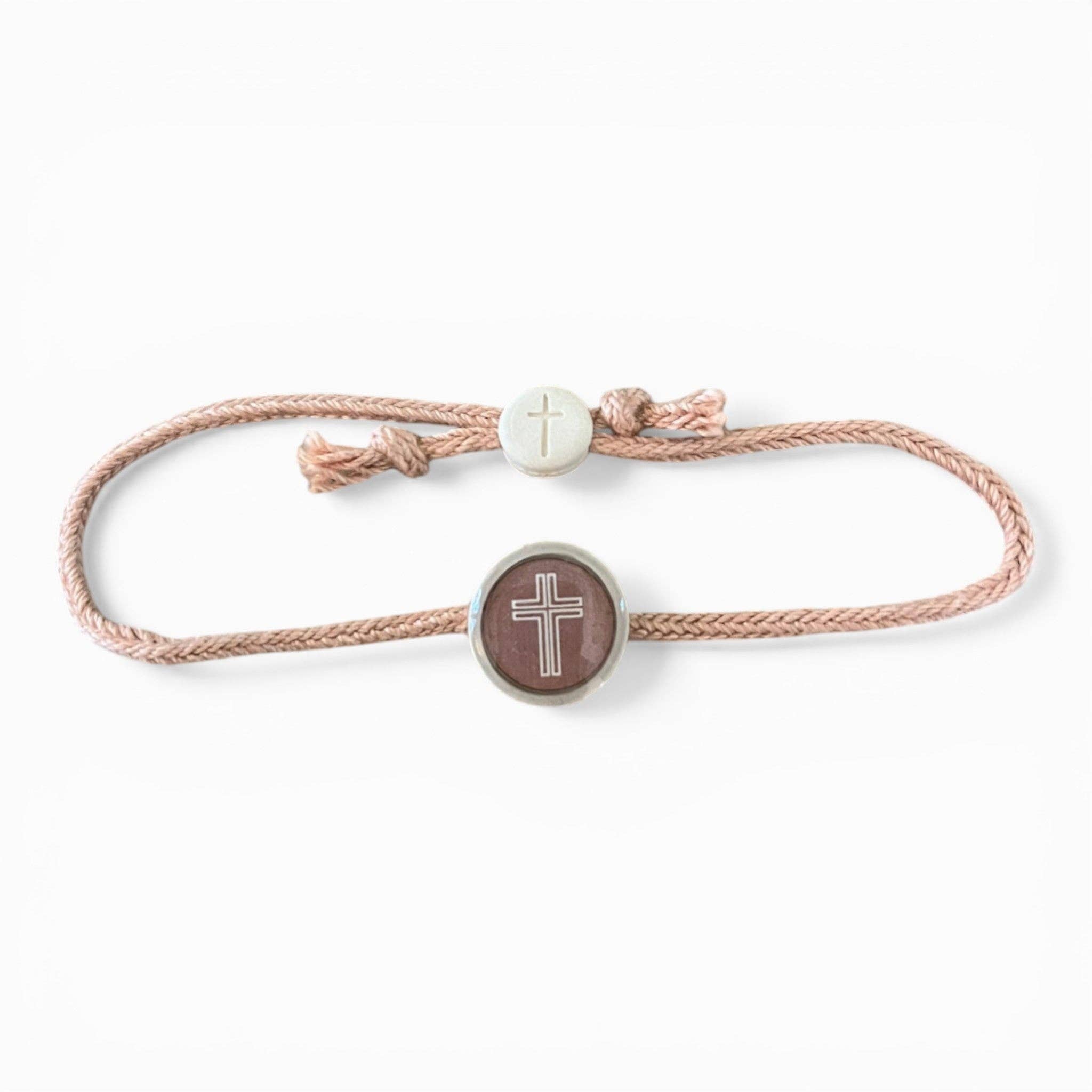 Tap To Pray® Survivor Series Bracelet: Mocha + Cross