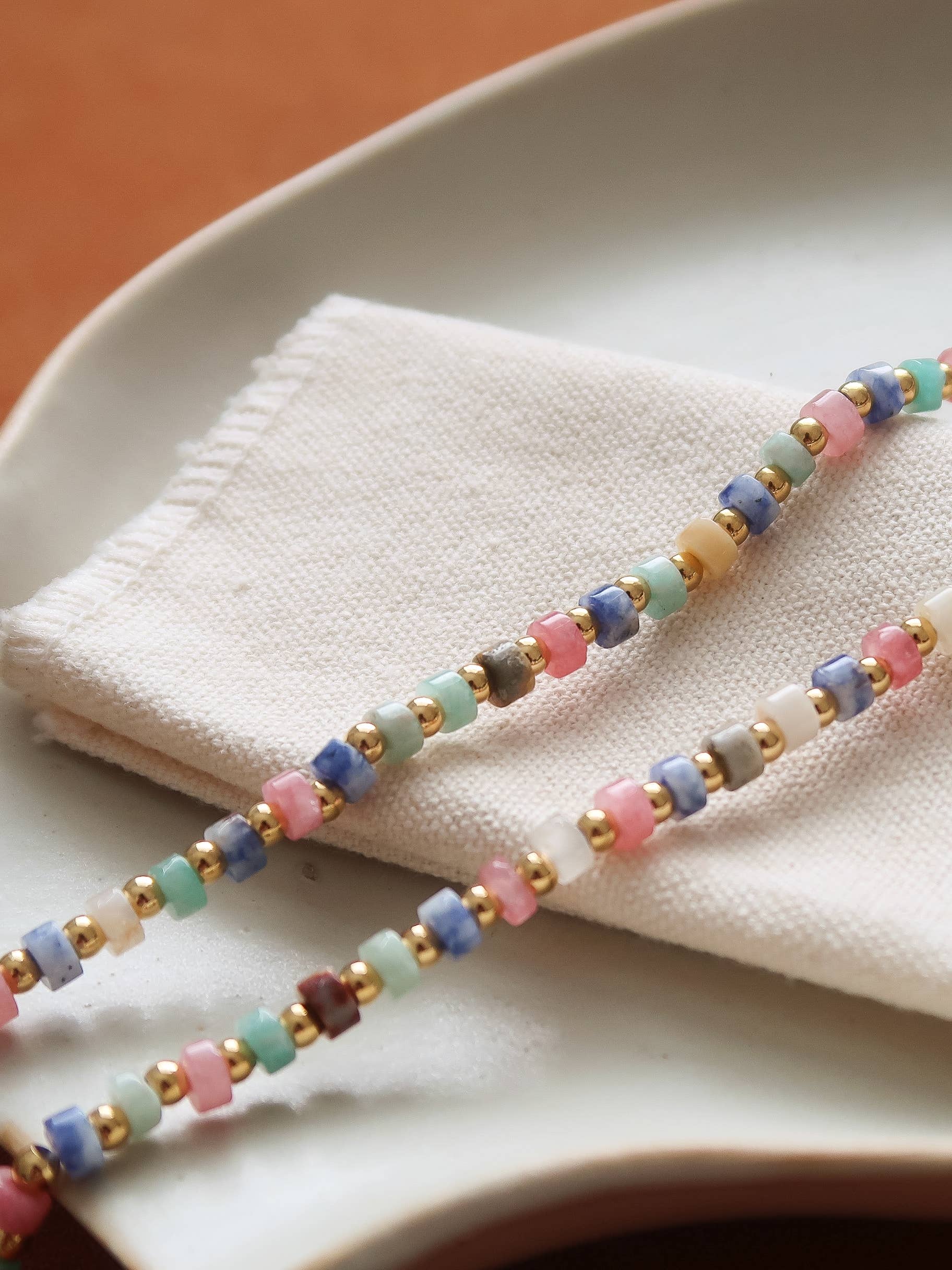 Faceted Bead Boho Necklace