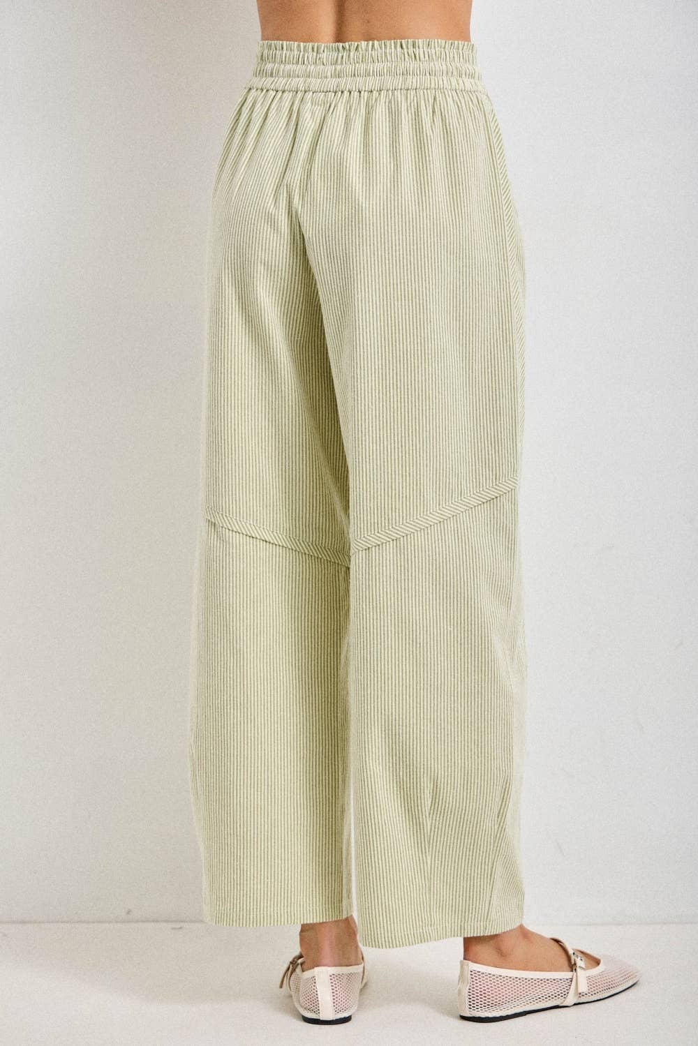 Green Striped Drawstring Pants - FINAL SALE