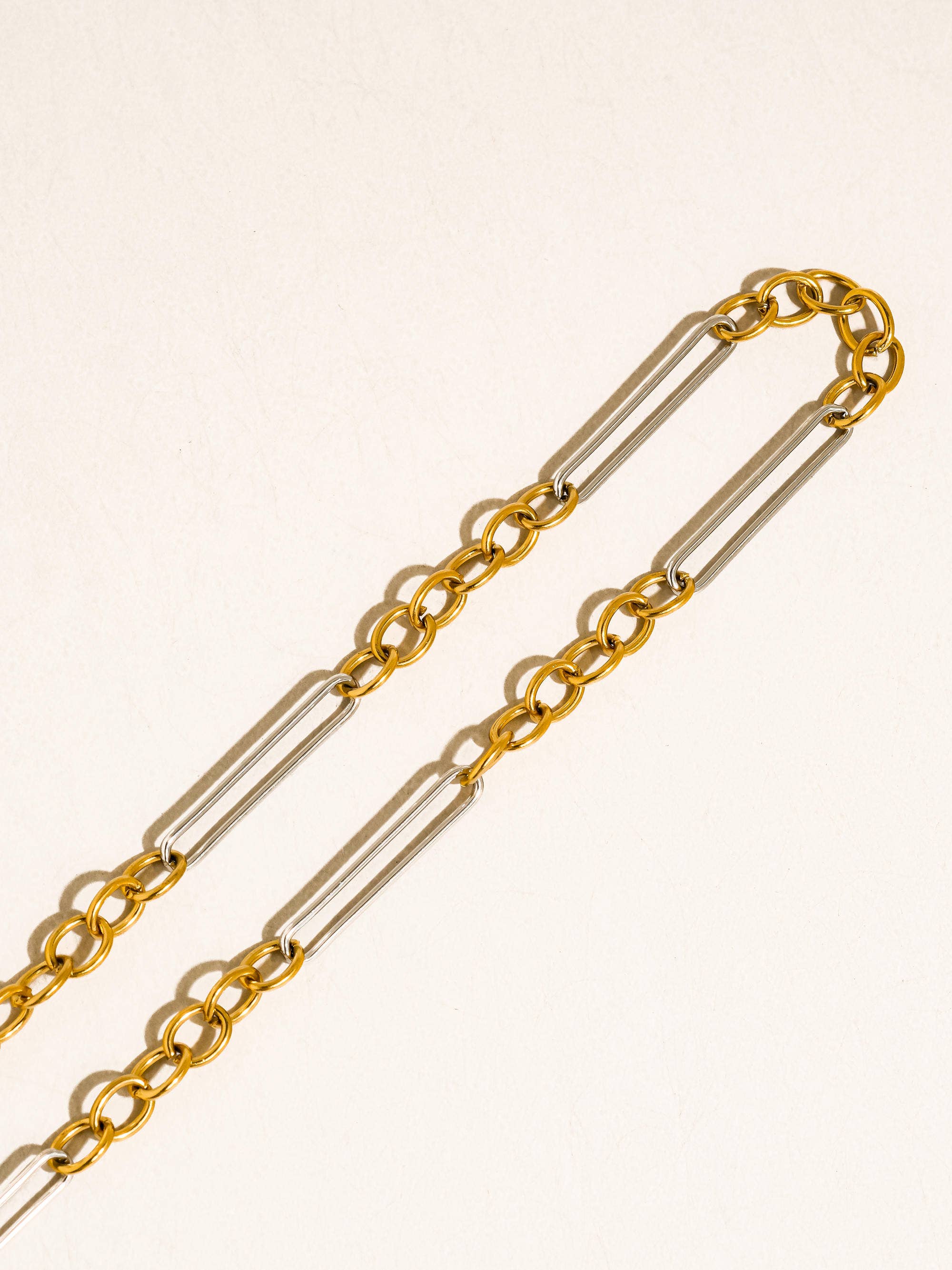 18K Gold Non-Tarnish Mixed Chain Necklace