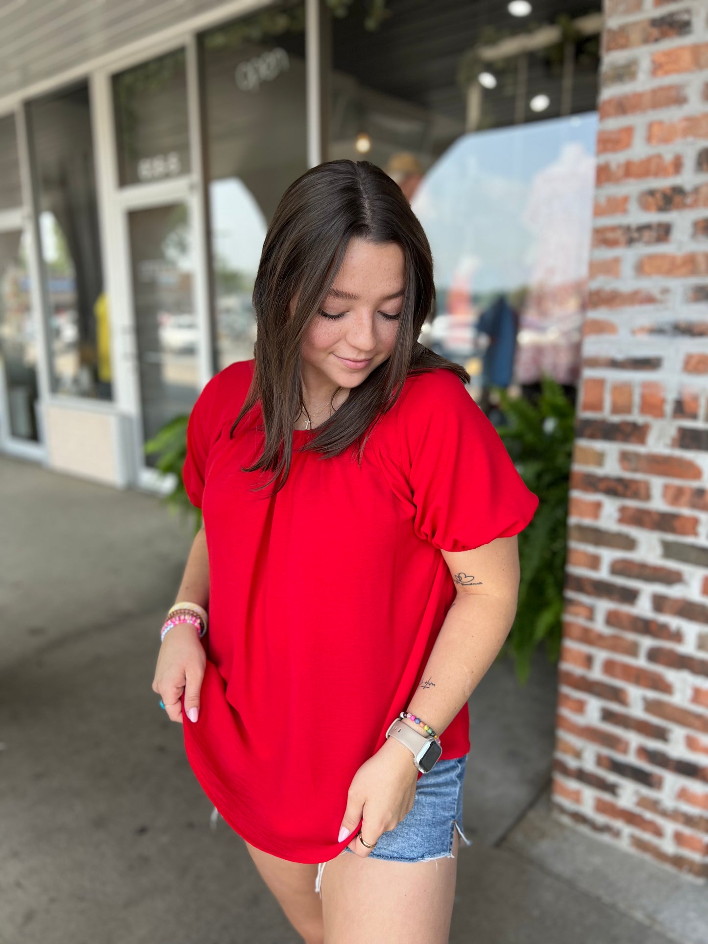 Red Solid Top