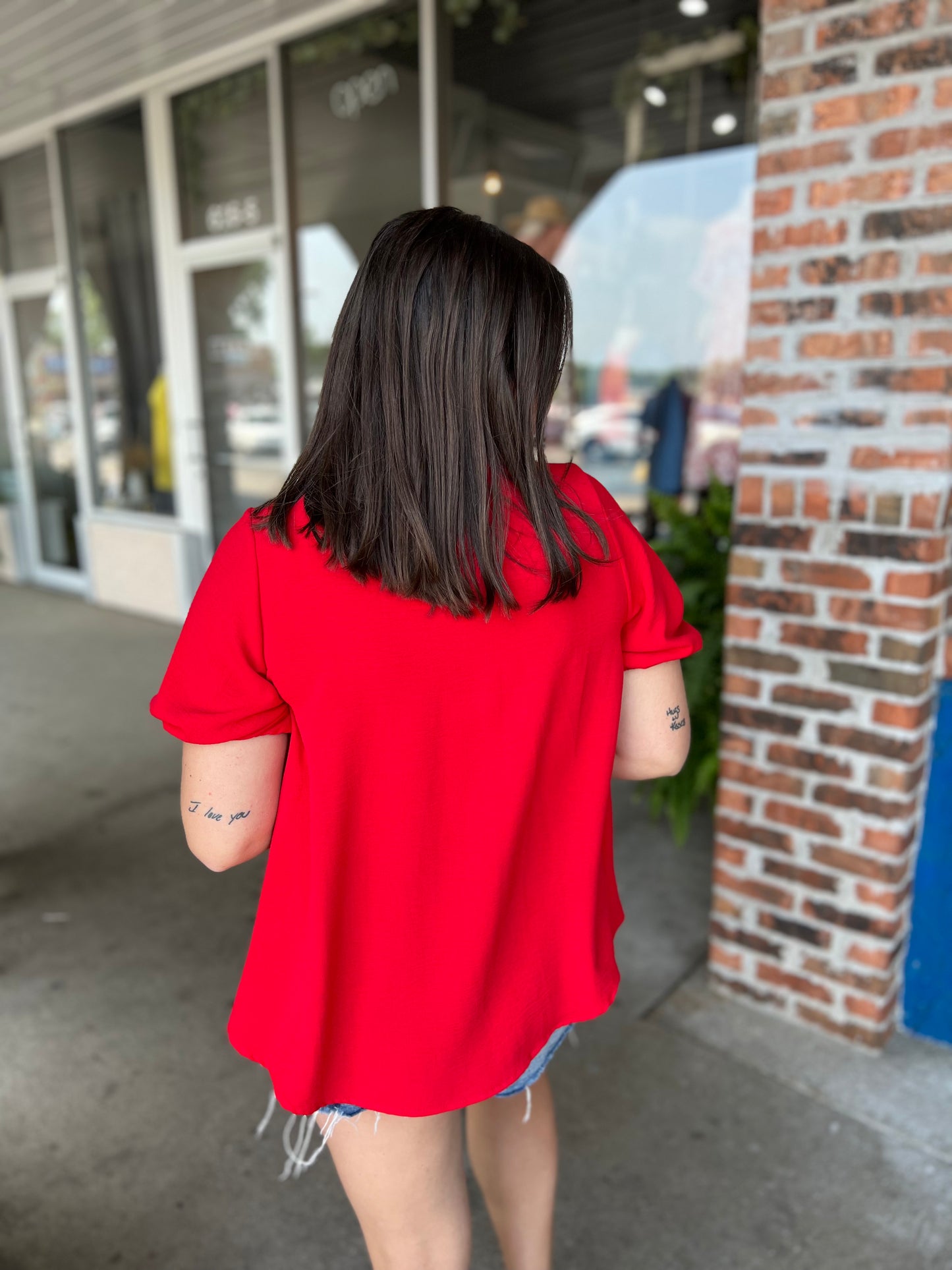 Red Solid Top