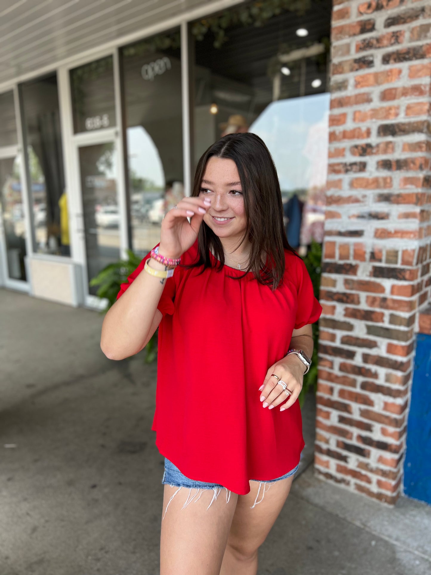 Red Solid Top