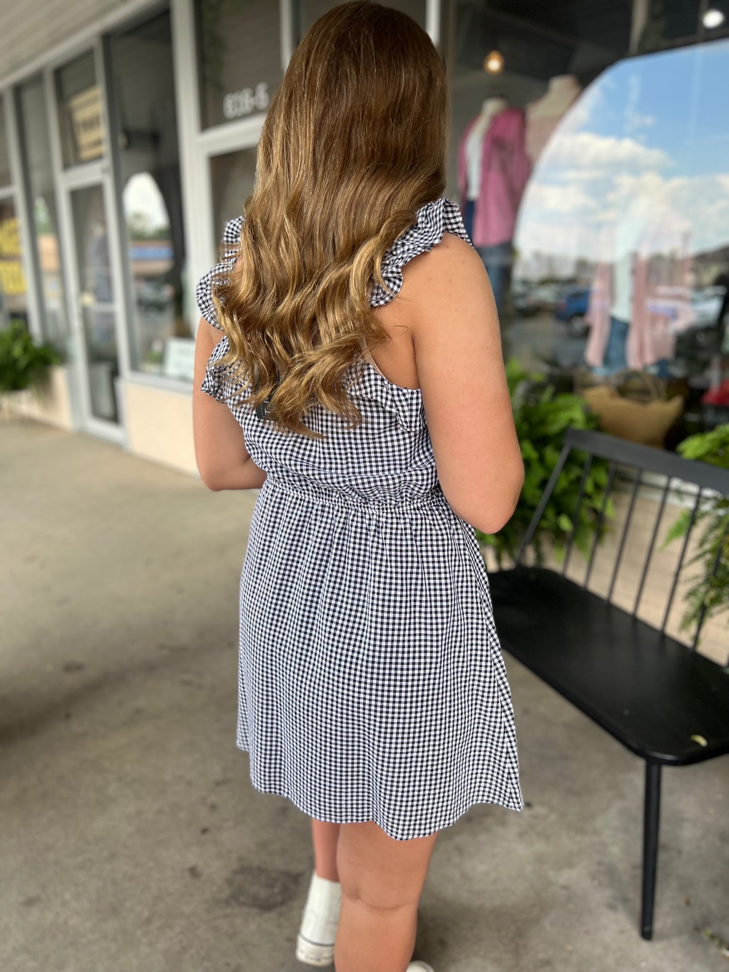 Black Gingham Dress - FINAL SALE