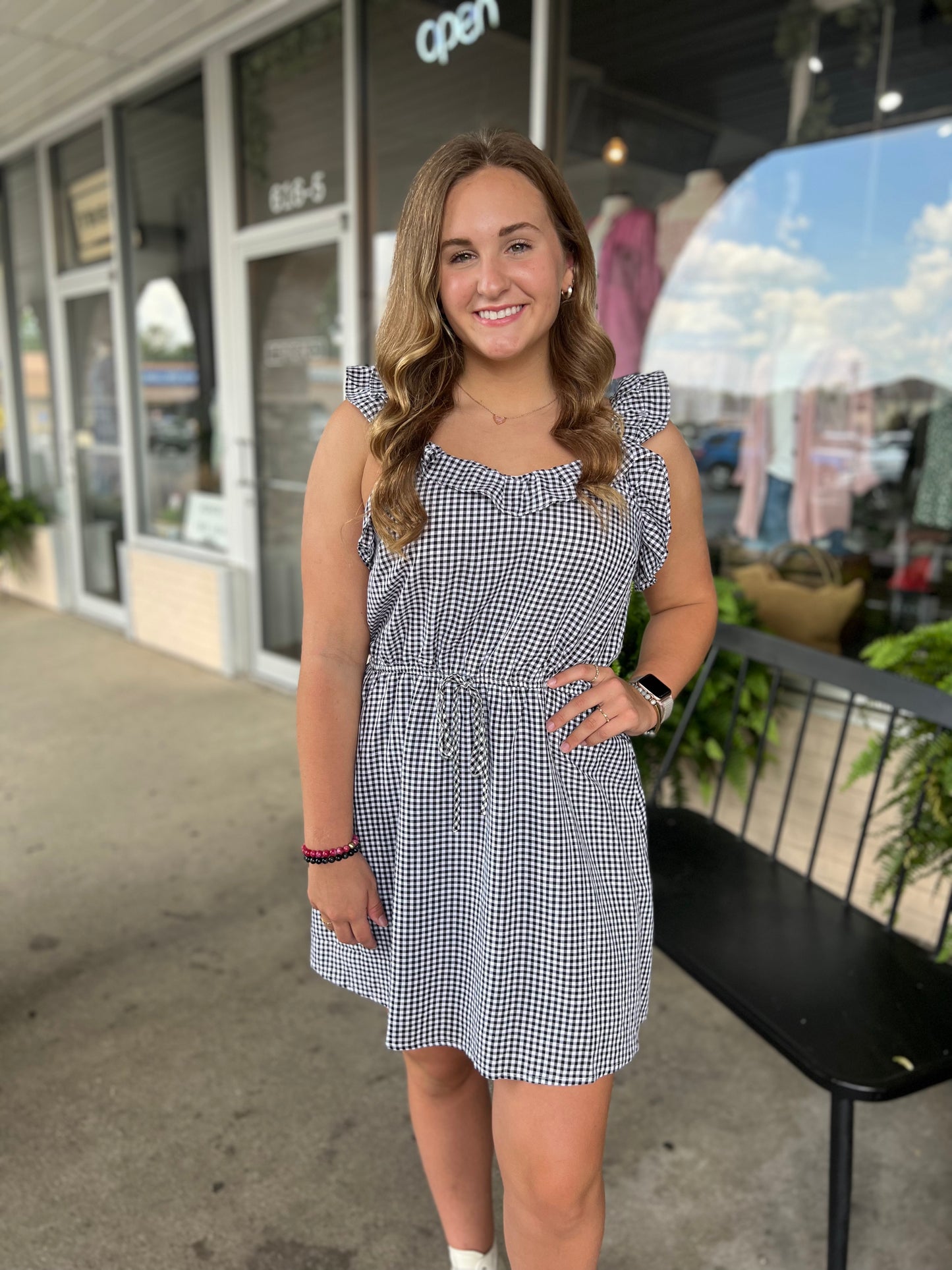 Black Gingham Dress - FINAL SALE