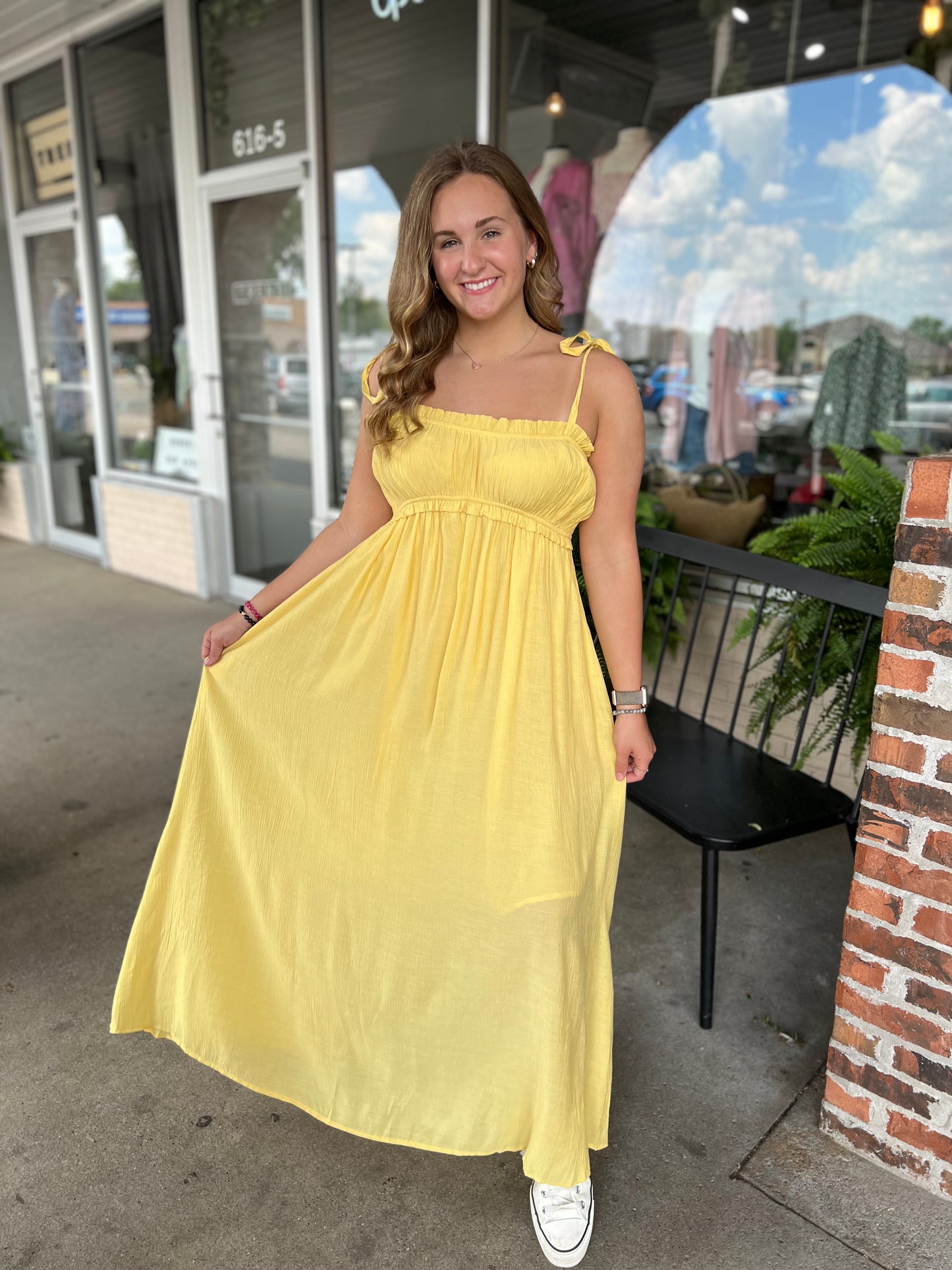 Yellow Midi Dress