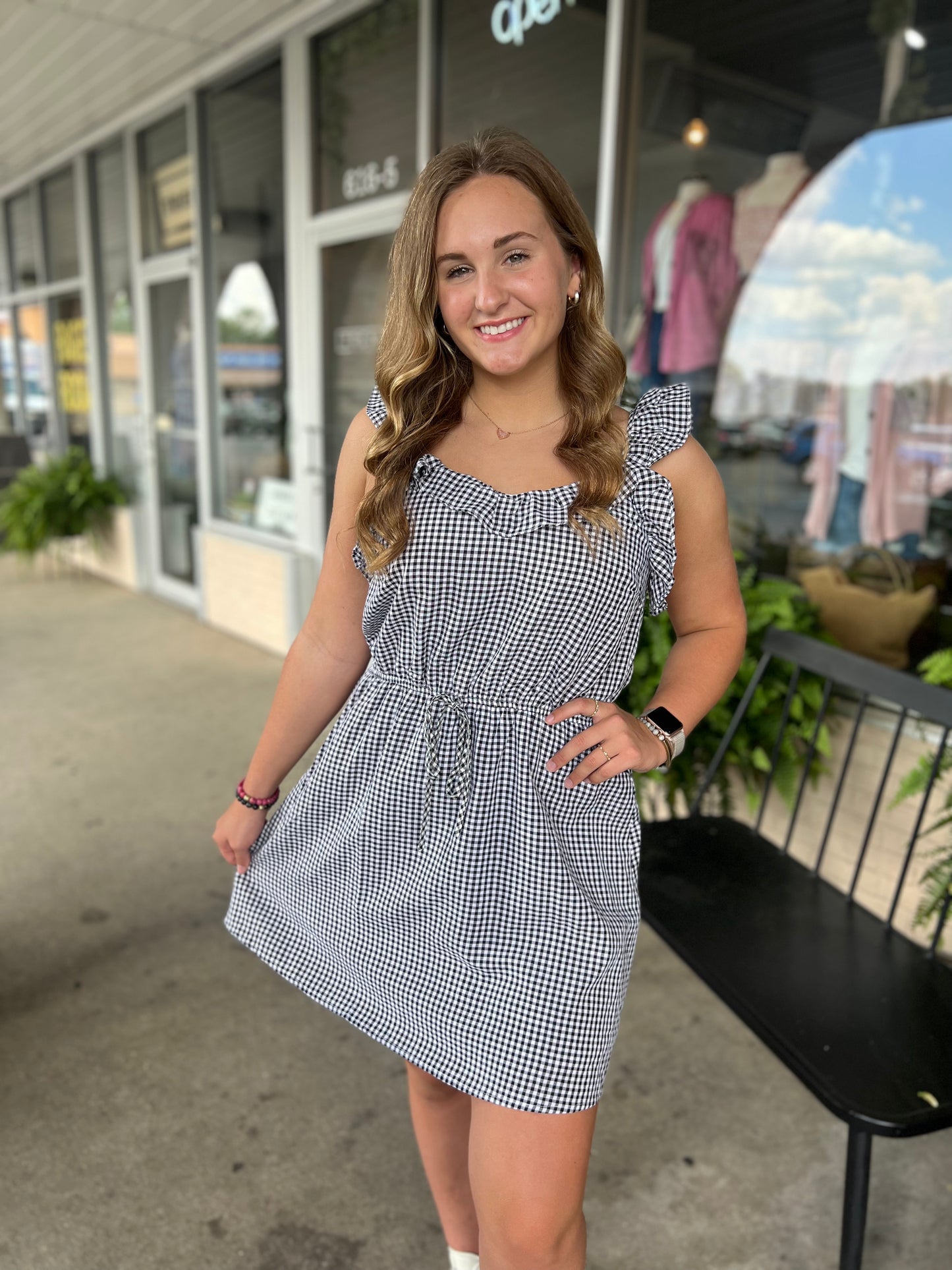 Black Gingham Dress - FINAL SALE
