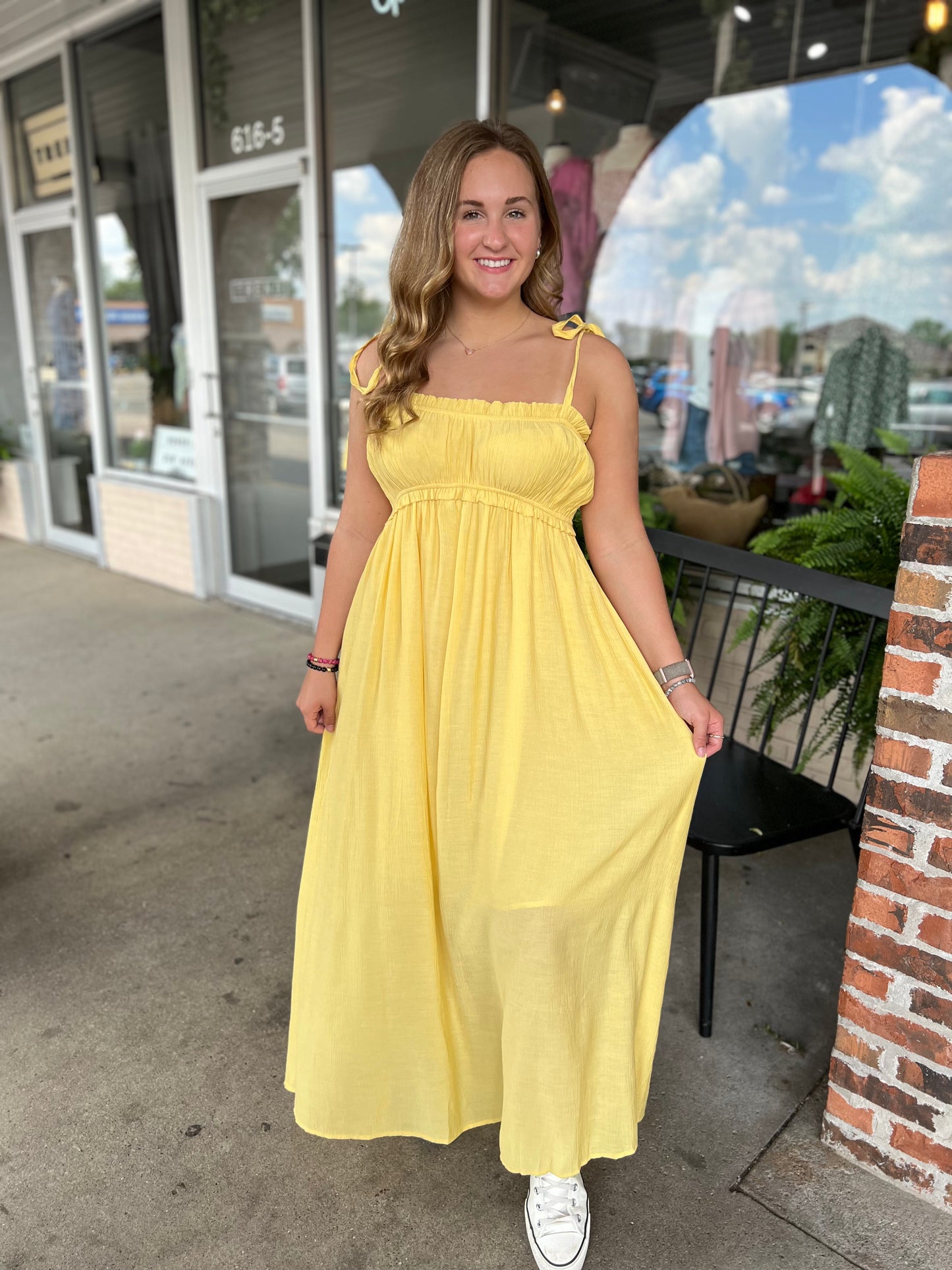 Yellow Midi Dress