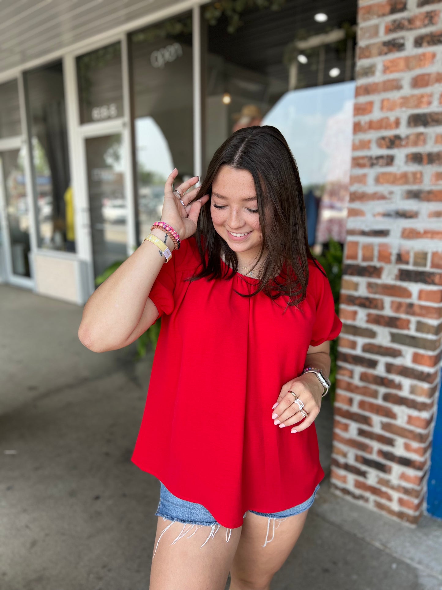 Red Solid Top