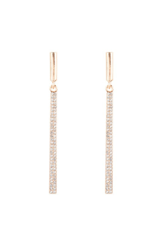 Rhinestone Bar Earrings