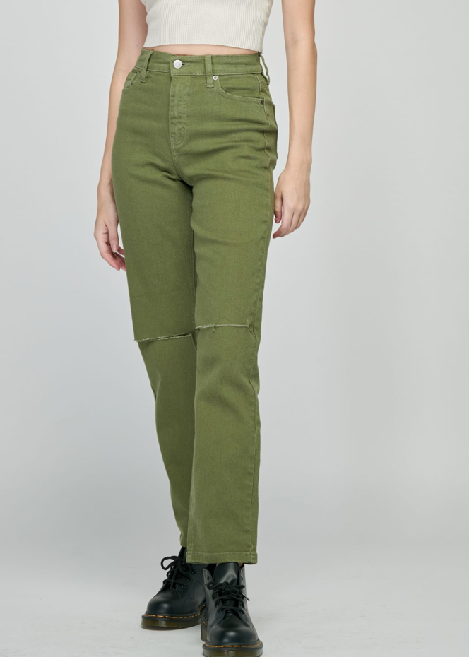 Olive Mom Jean