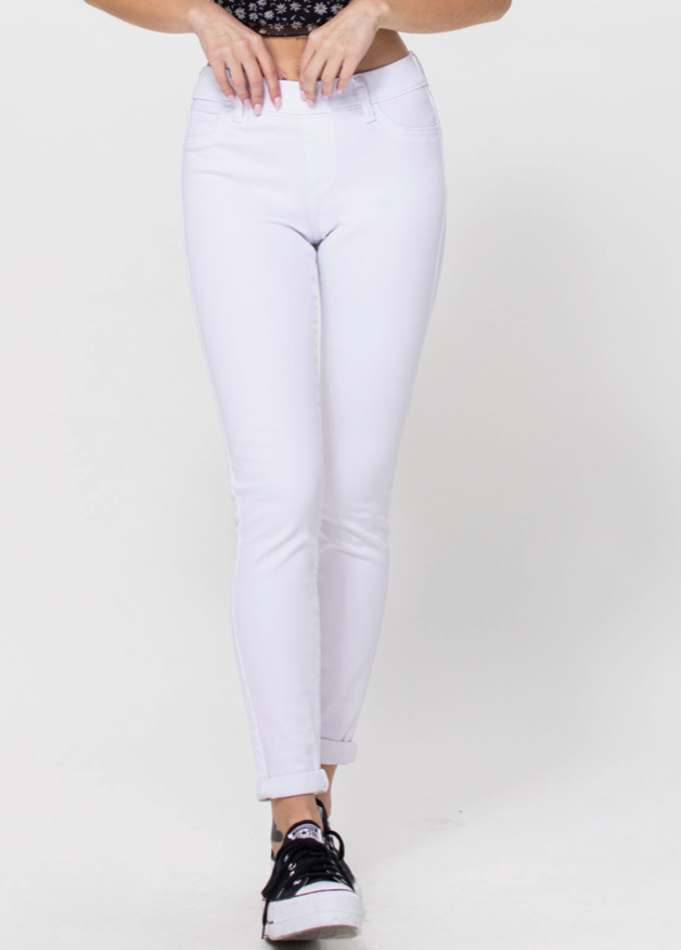 White Pull On Skinny