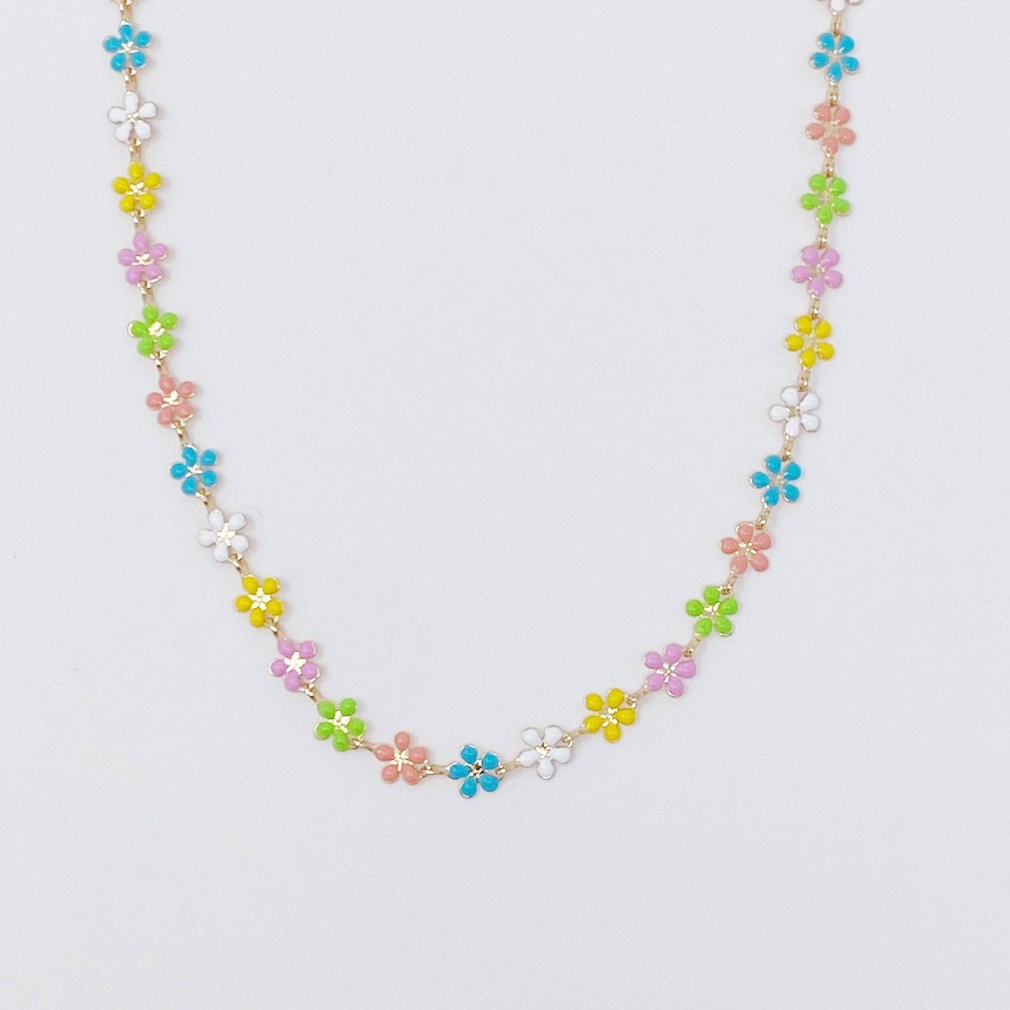 Color Mix Flower Necklace
