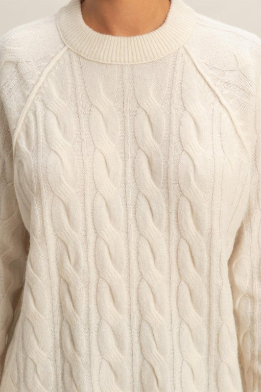 Cream Cable Knit Pullover