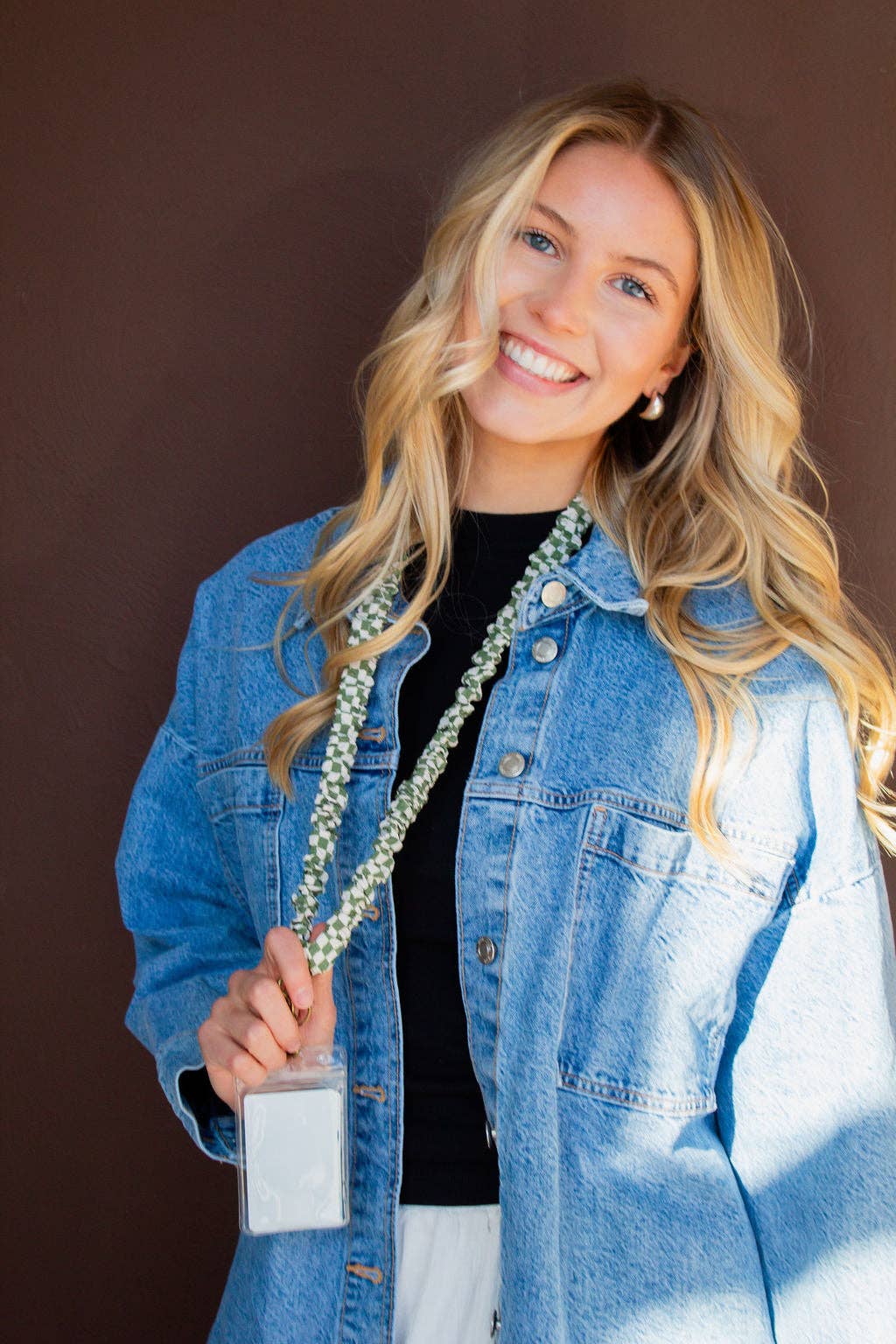 Lindsey Checked Lanyard