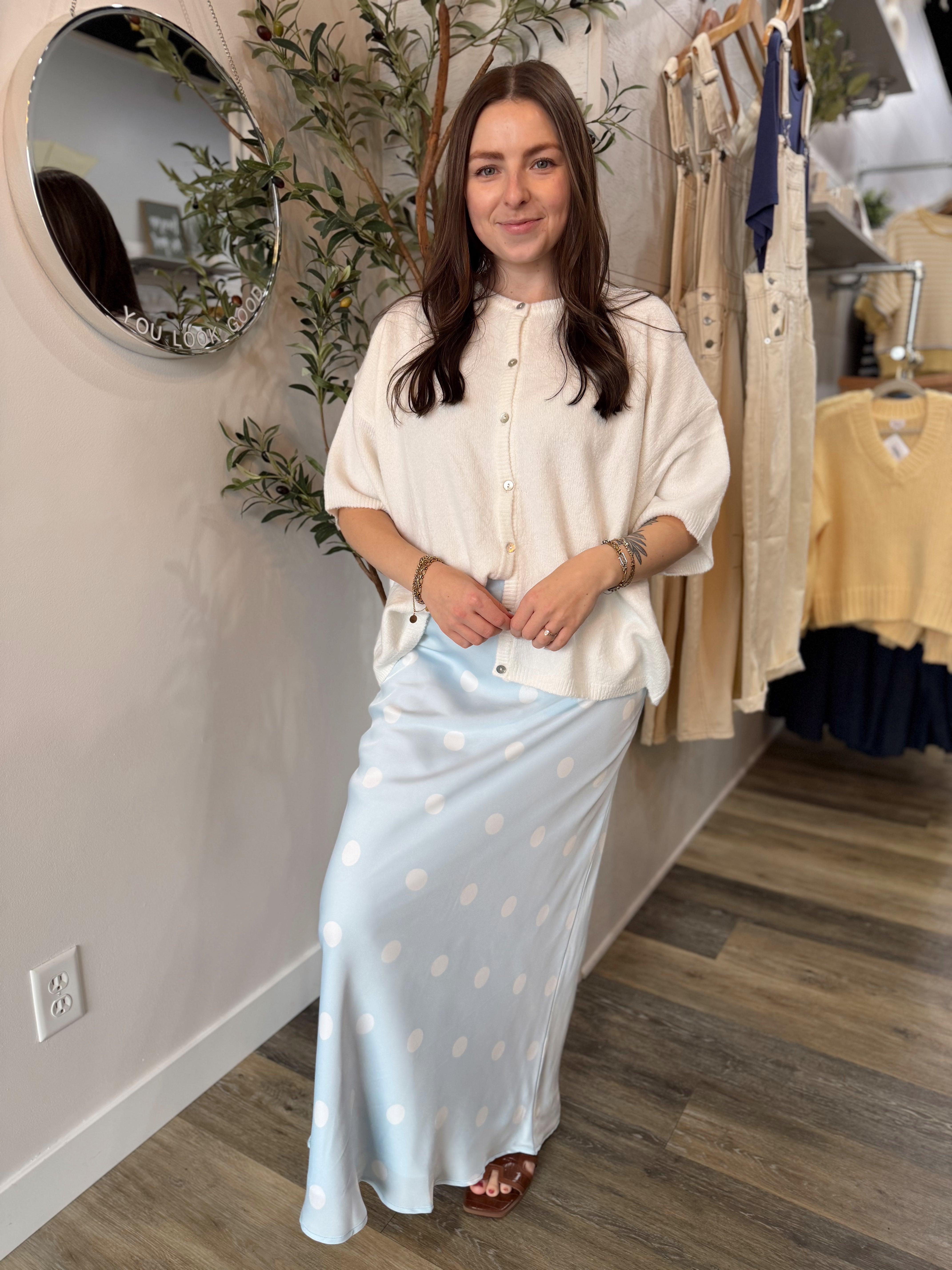 White Short Sleeve Sweater Cardi - FINAL SALE